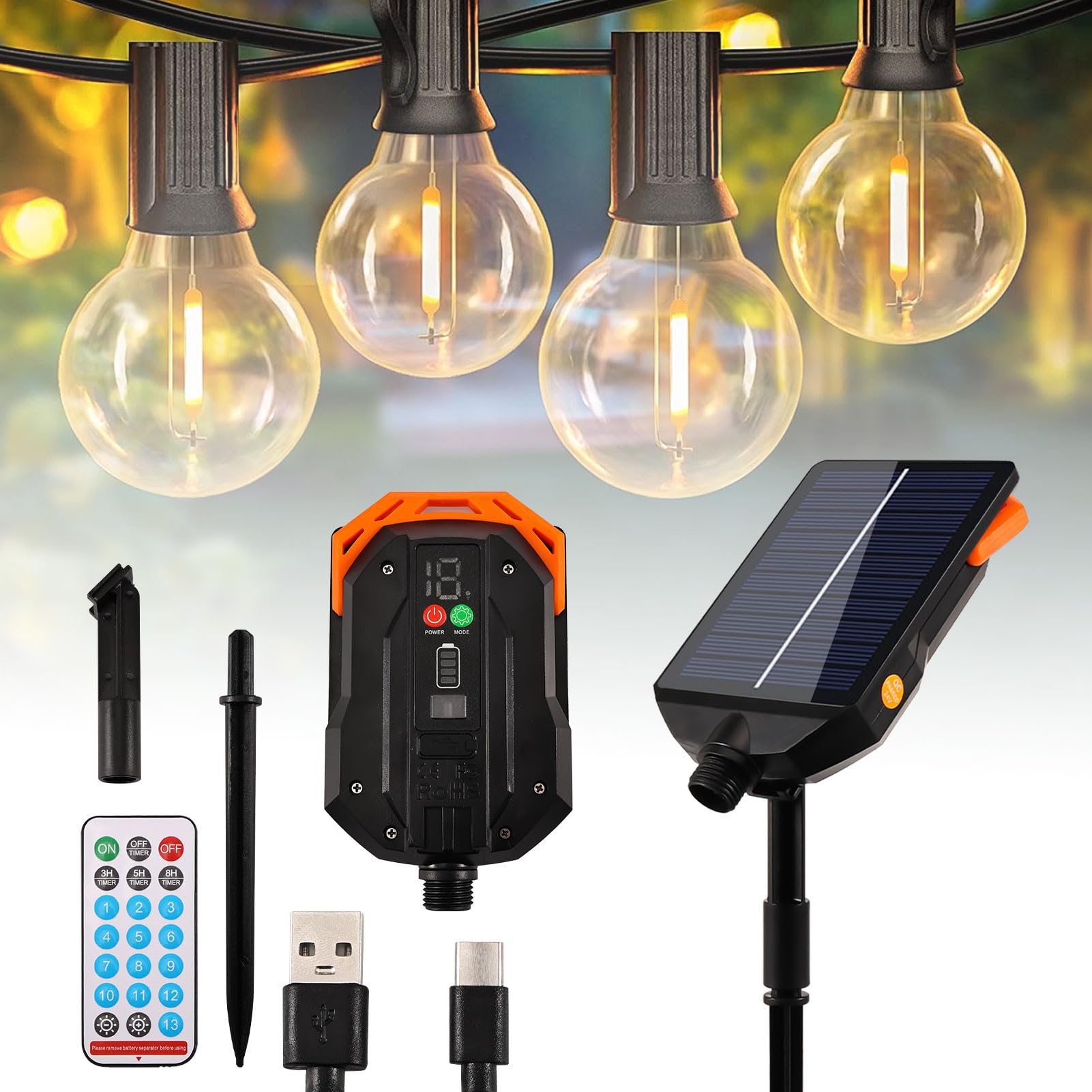 Catena Luinosa Esterno con Telecoando - 30 Dierabile Luci da