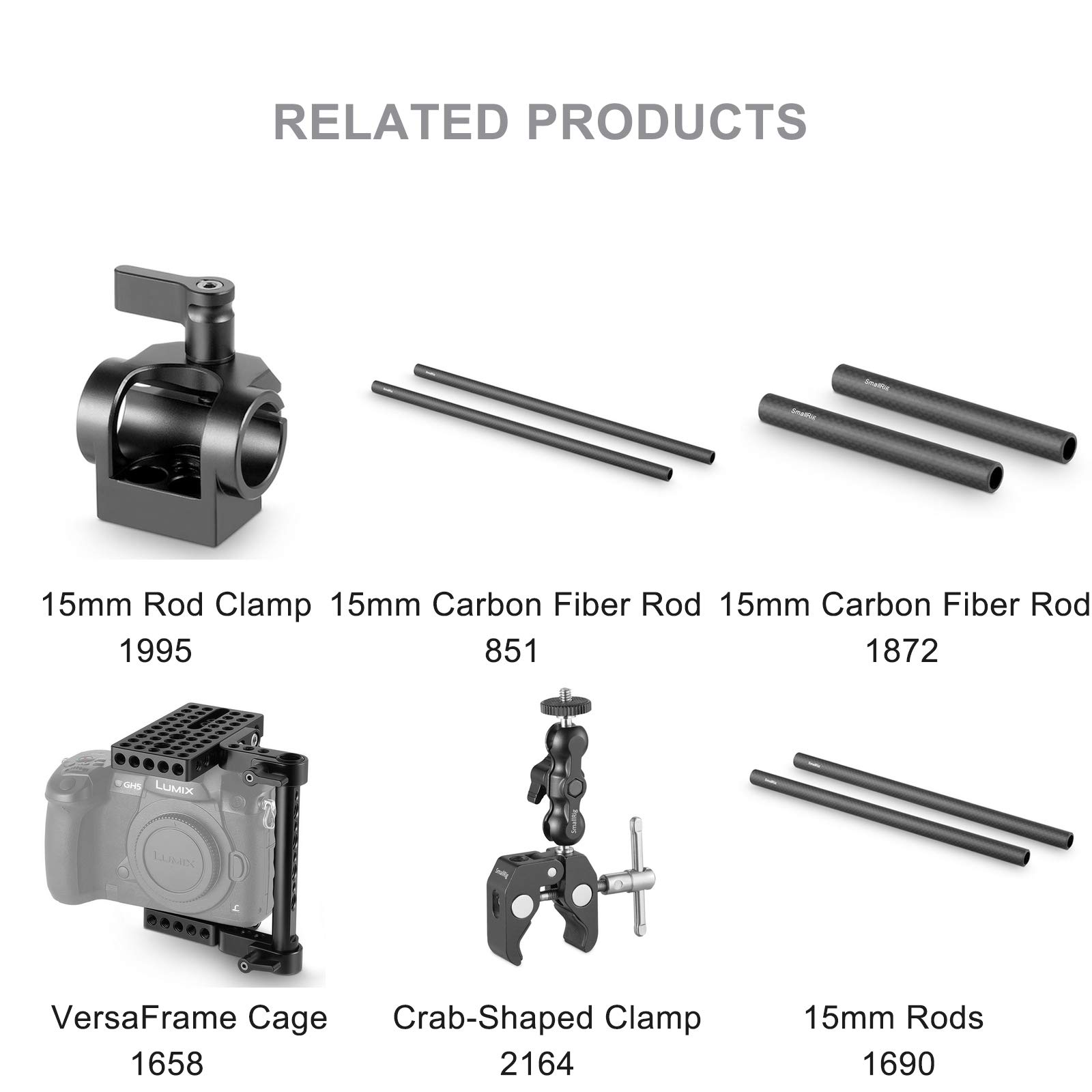 SmallRig 100mm (4 Inch) 15mm Carbon Fiber Rod - Part #1871 For Camera Support Systems 4 thumbnail image