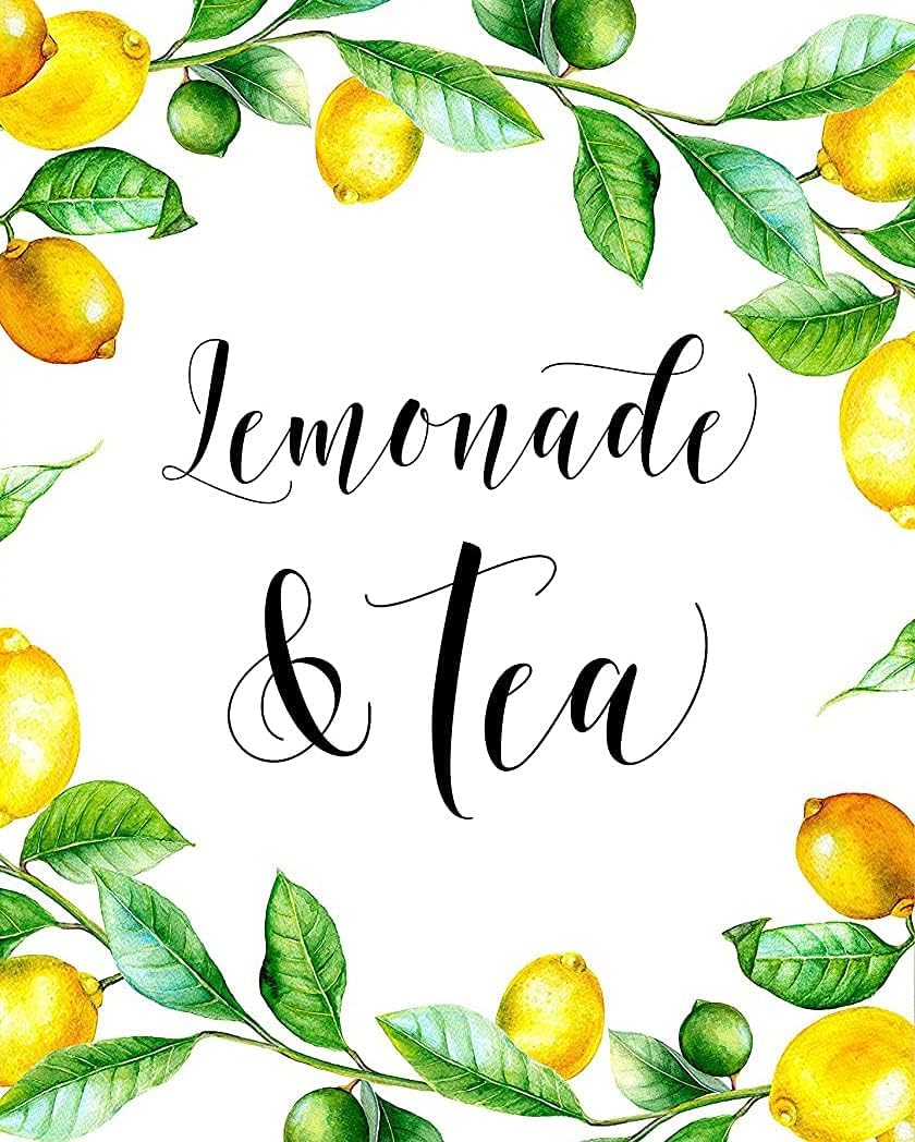 Kwqdozf Tin Sign-7 8X12 Inch Lemonade And Sweet Tea Vintage Metal Aluminum Tin Sign Door Signs