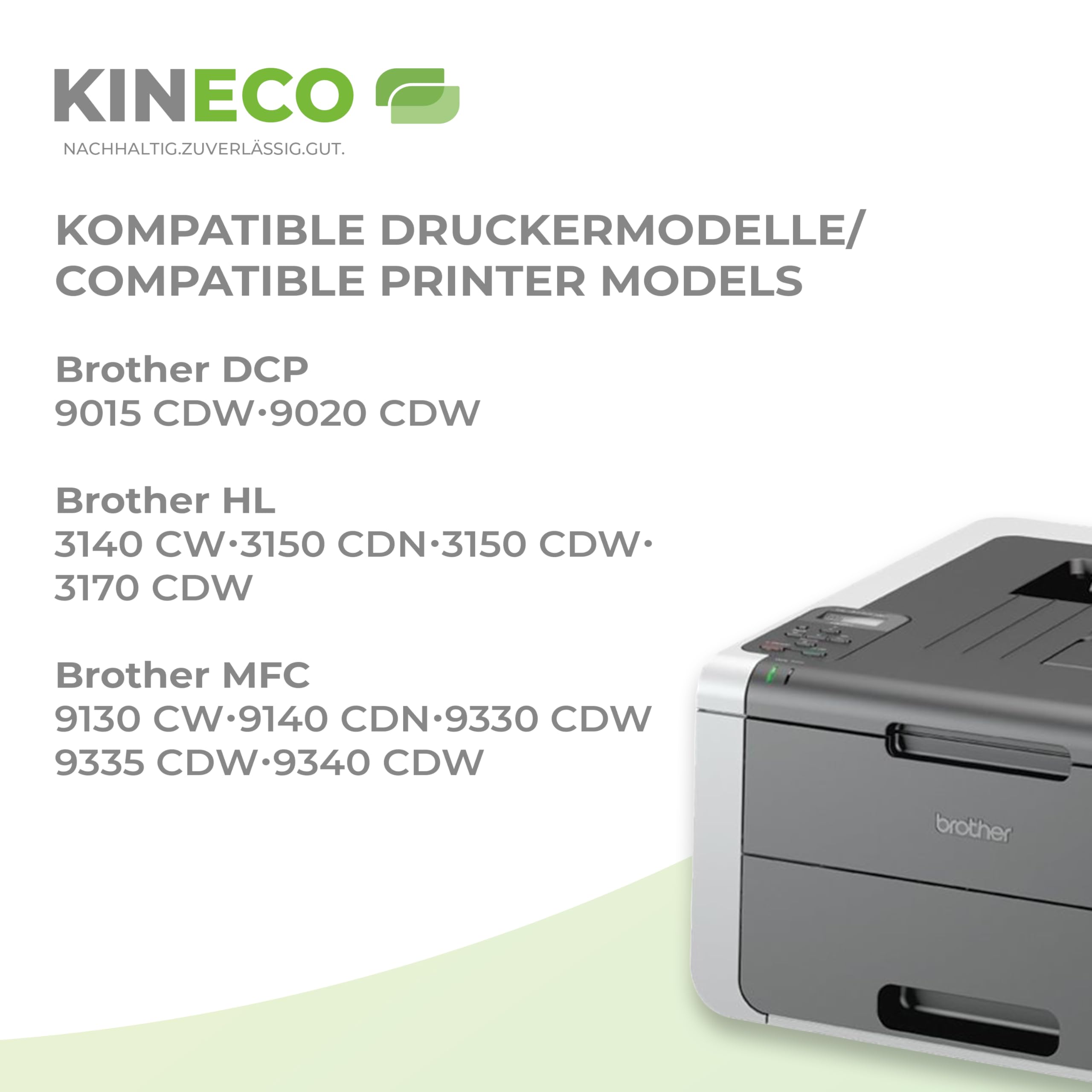 Kineco Toner 4 compatibile per Brother TN-241 TN-245 per Brother MFC-9142CDN 9342CDW 9332CDW DCP-9022CDW HL-3150CDW - TN-241BK TN-245C TN-245M TN-245Y - nero 2.500 pagine, a colori 2.200 pagine