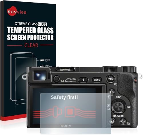 Savvies Vetro Temperato Compatibile con Sony Alpha 5000 6000 Pellicola Protettiva Durezza Savvies Vetro Temperato Compatibile con Sony Alpha 5000 6000 Pellicola Protettiva Durezza