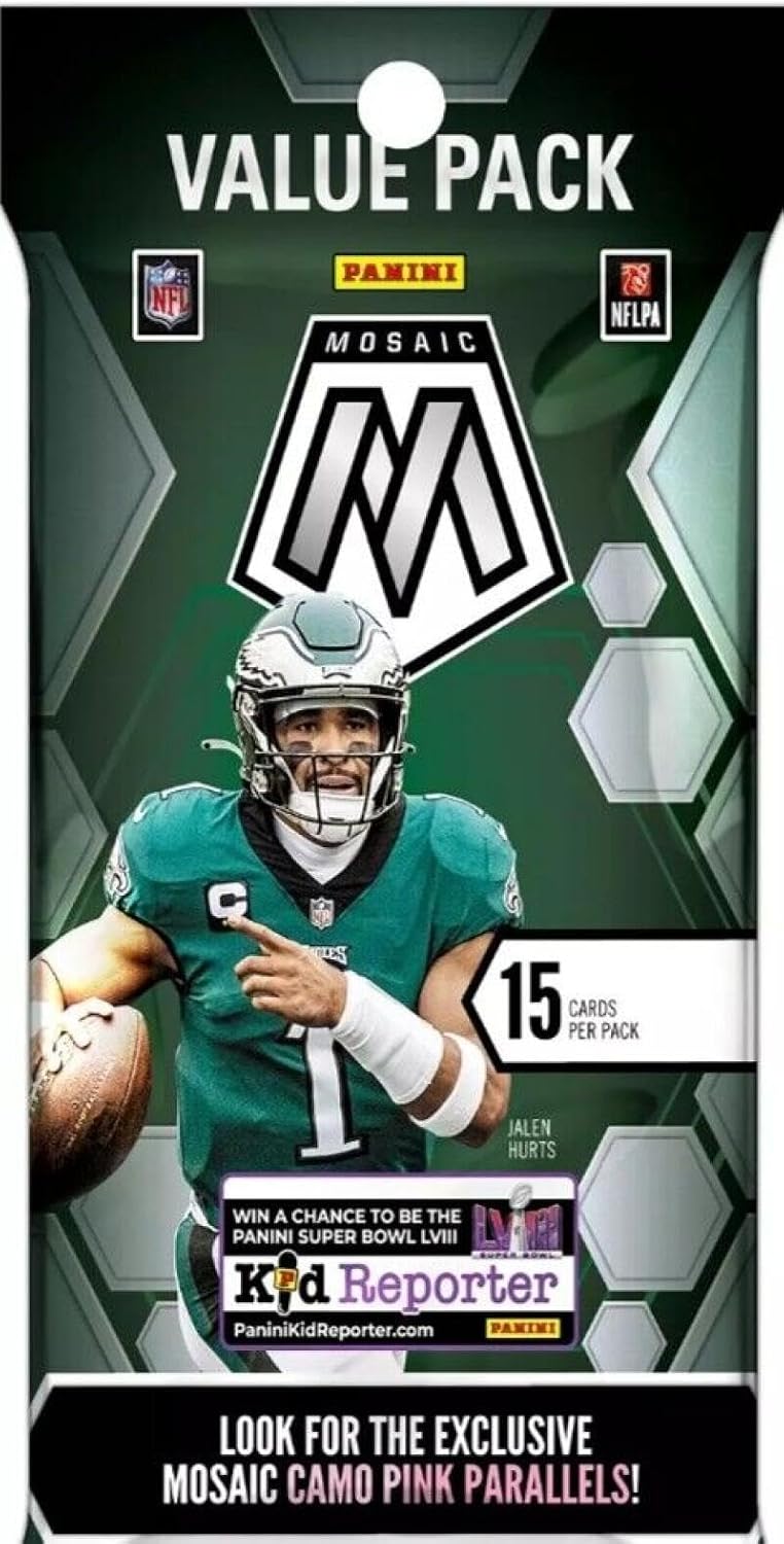2023 Panini Mosaic NFL Football Cello Value Pack Box 12 Sealed Packs of ...