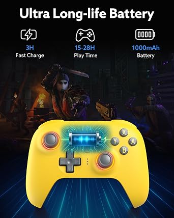 8bitdo Ultimate 2 Bluetooth Controller Für Switch 2 Switch Windows-PC TMR-Joystick-Update RGB-Feuerring Umschaltbare Hall-Effekt-Taktauslöser Vibration Neu Belegbare L4/R4/2-Rücktasten Gelb