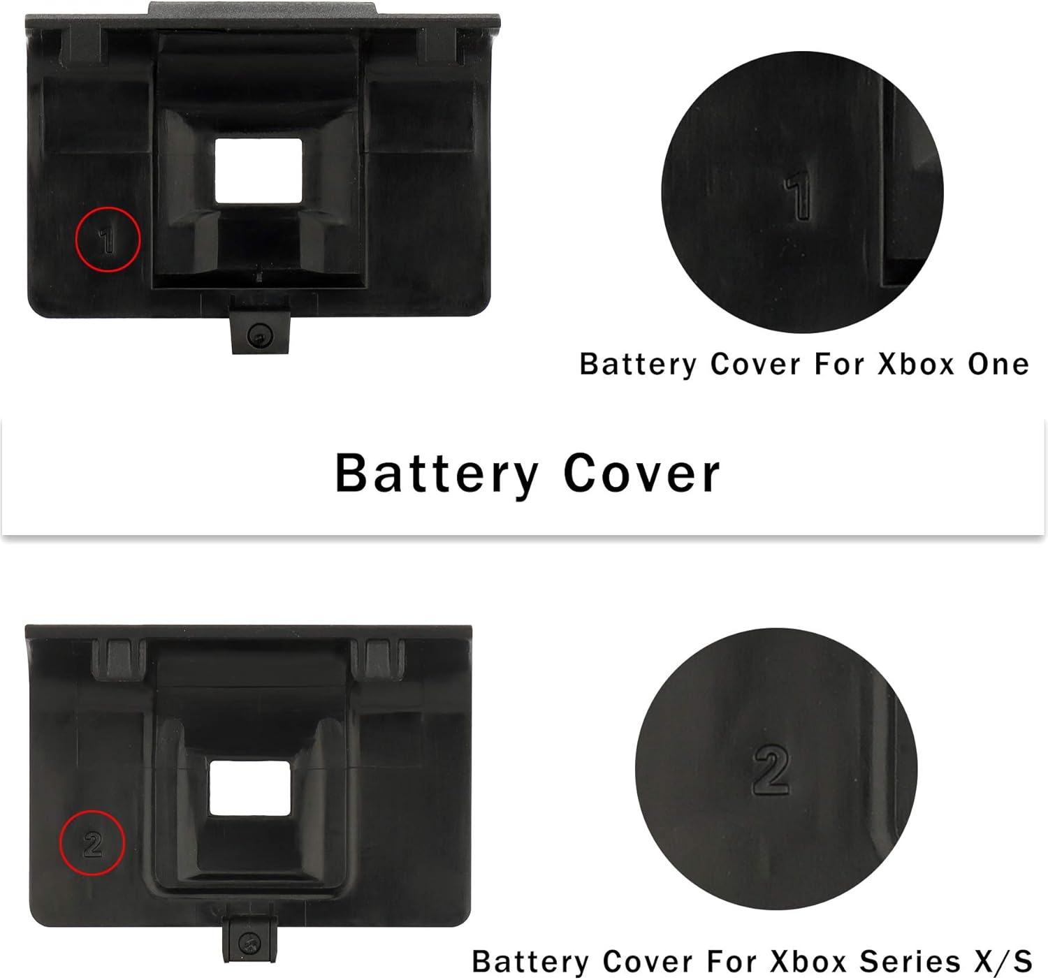 Controller Battery Packs for Xbox Series X S - 2 Rechargeable Batteries Replacements Pack 1100mAh, 4 Battery Covers Compatible with Xbox Series X/Series S/One/One X/One S Elite and a Charging Cord
