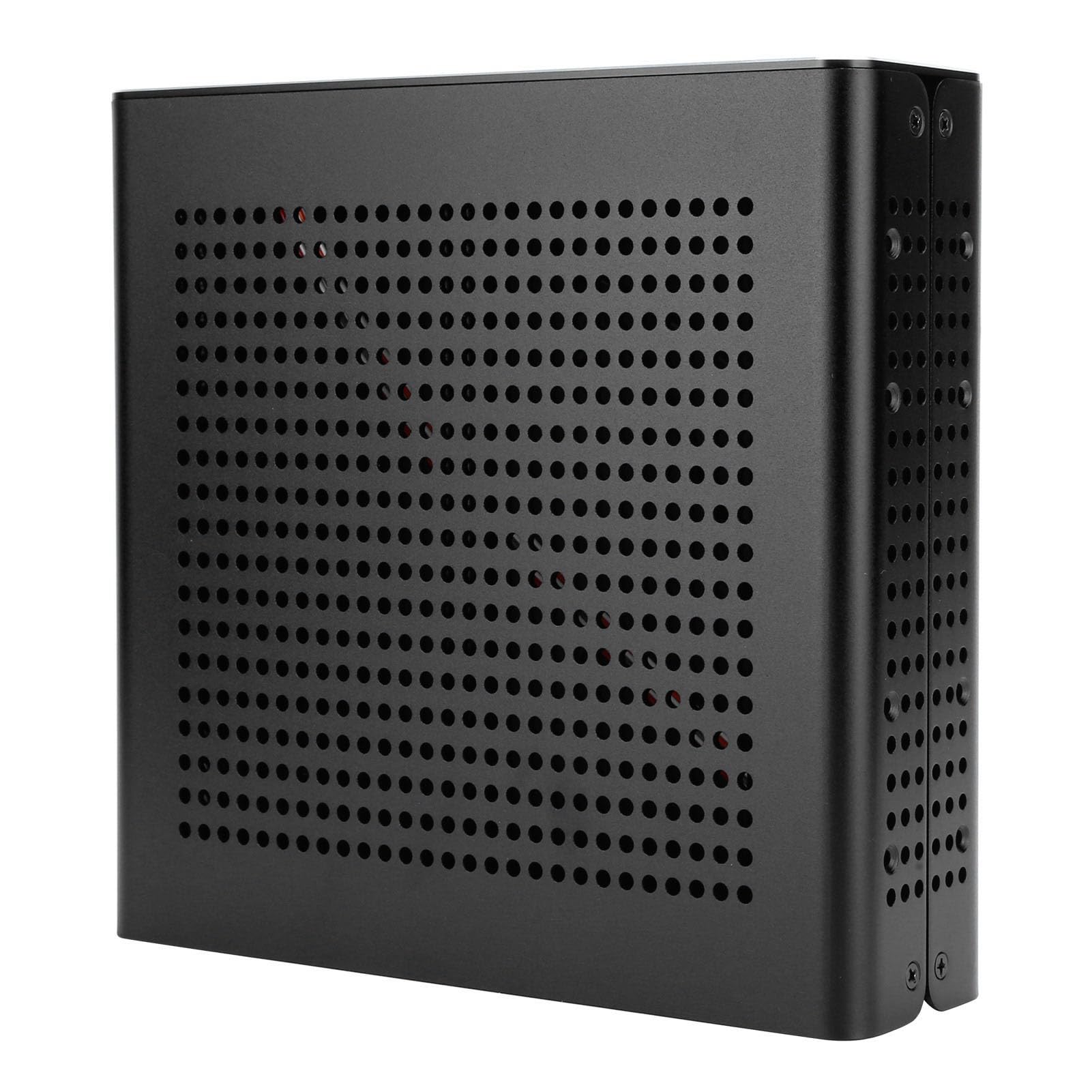 Obudowa komputera DIY z obudową HTPC, w pełni aluminiowy zasilacz DC-ATX do komputera stacjonarnego (czarny i USB2.0)