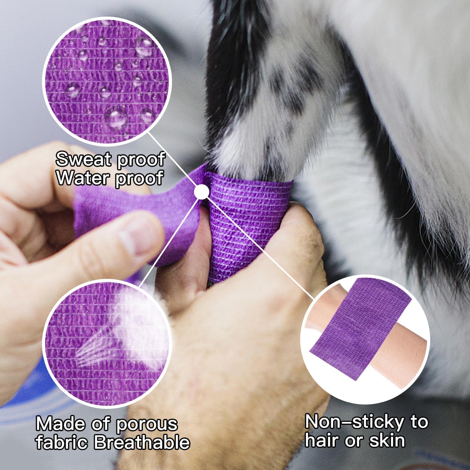 OZER 12 Pack 2 Inch x 5 Yards Self Adhesive Bandage Breathable Cohesive Bandage Wrap Rolls Elastic Self-Adherent Tape for Stretch Athletic, Sports, Wrist, Ankle (Tan, 2 Inch)