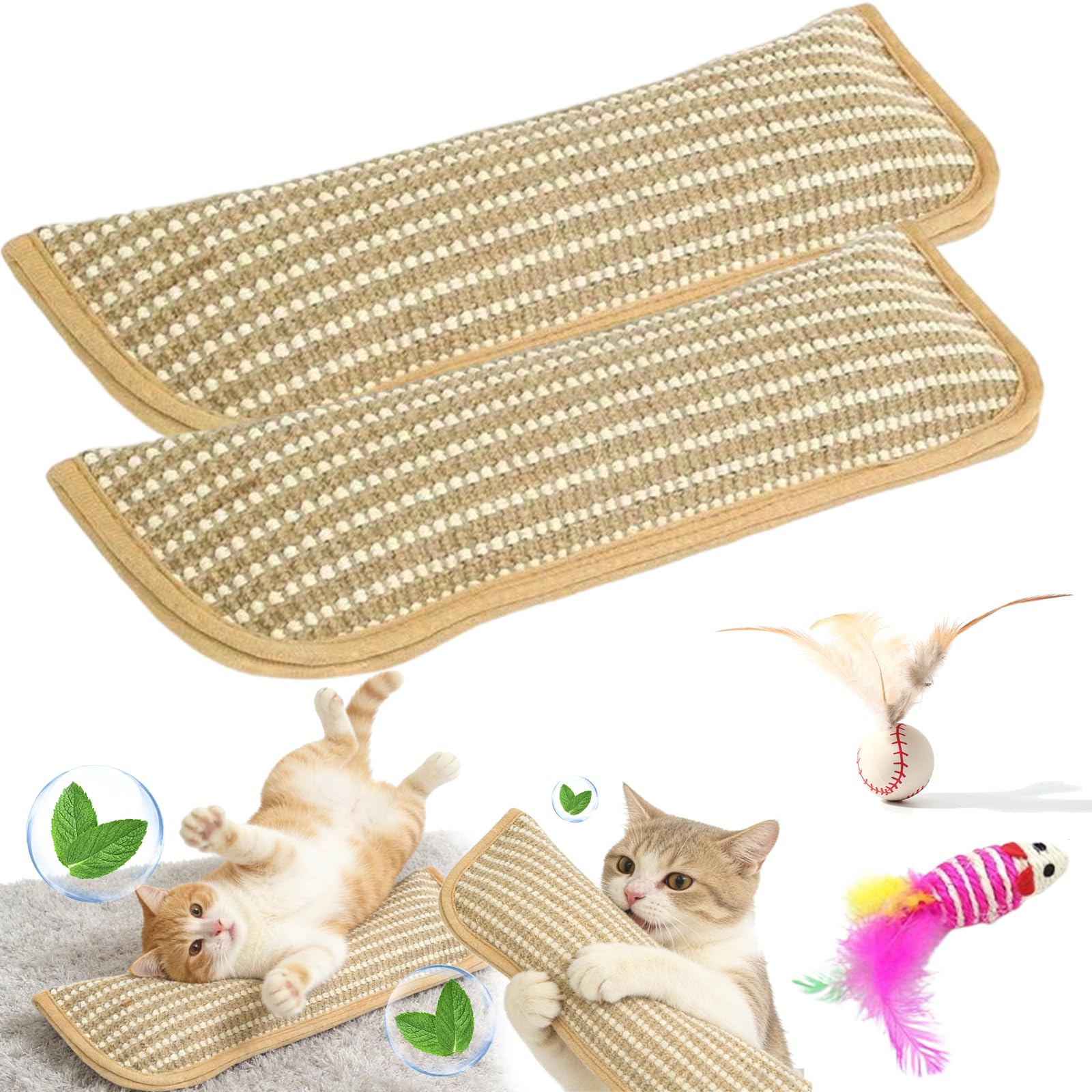 mondpfote 2026 New Catnip Pillow For Cats, Catnip Kicker Cat Toy, Catnip Toy for Indoor, Interactive Catnip Chew Toy, Self-Catnip Entertainment Anxiety Relief, For Kittens Adult Cats (2pcs,Large)