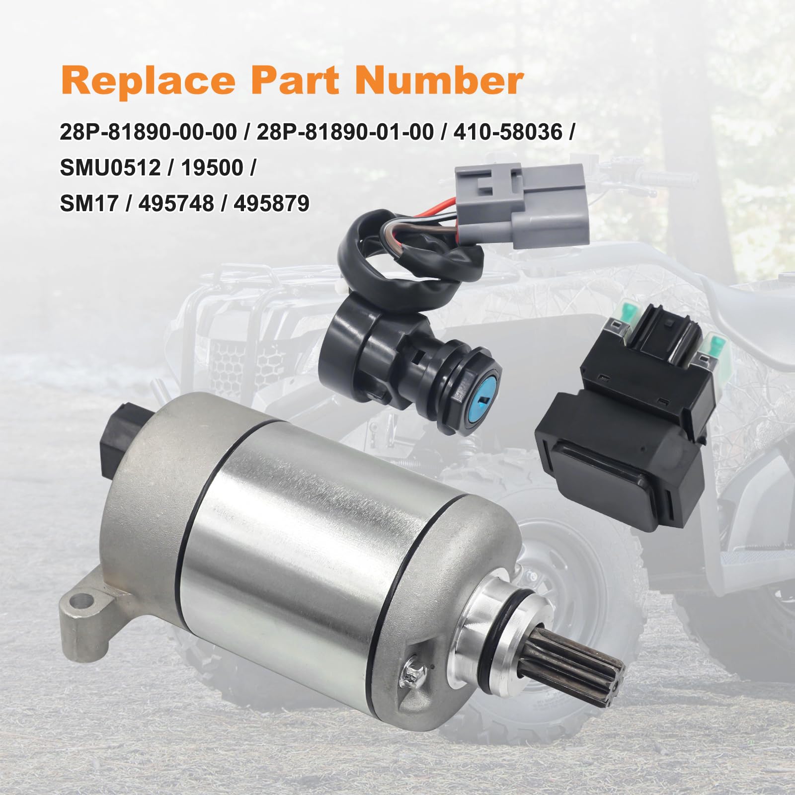 Motor De Arranque Para Yamaha Grizzly 550 28p 81890 00 00 | Meses Sin