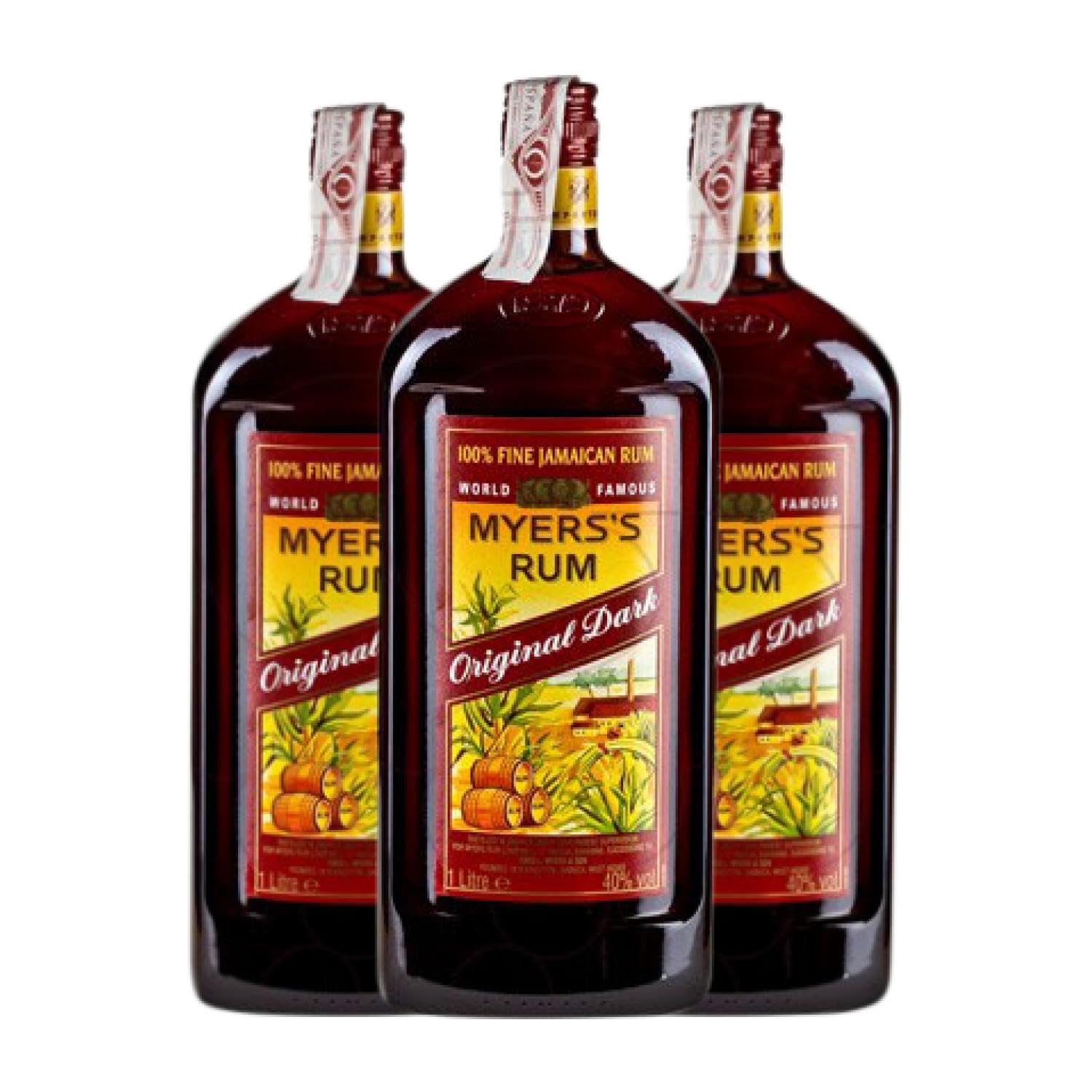 Ron Diageo Myers's Añejo Botella Misil 1 L (Caja de 3 Botella Misil de 1 L)