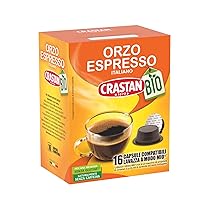 CRASTAN 1870 – Capsule compatibili A Modo Mio ® – Orzo Biologico – 1 Box da 16 Capsule – Naturalmente Privo di Caffeina