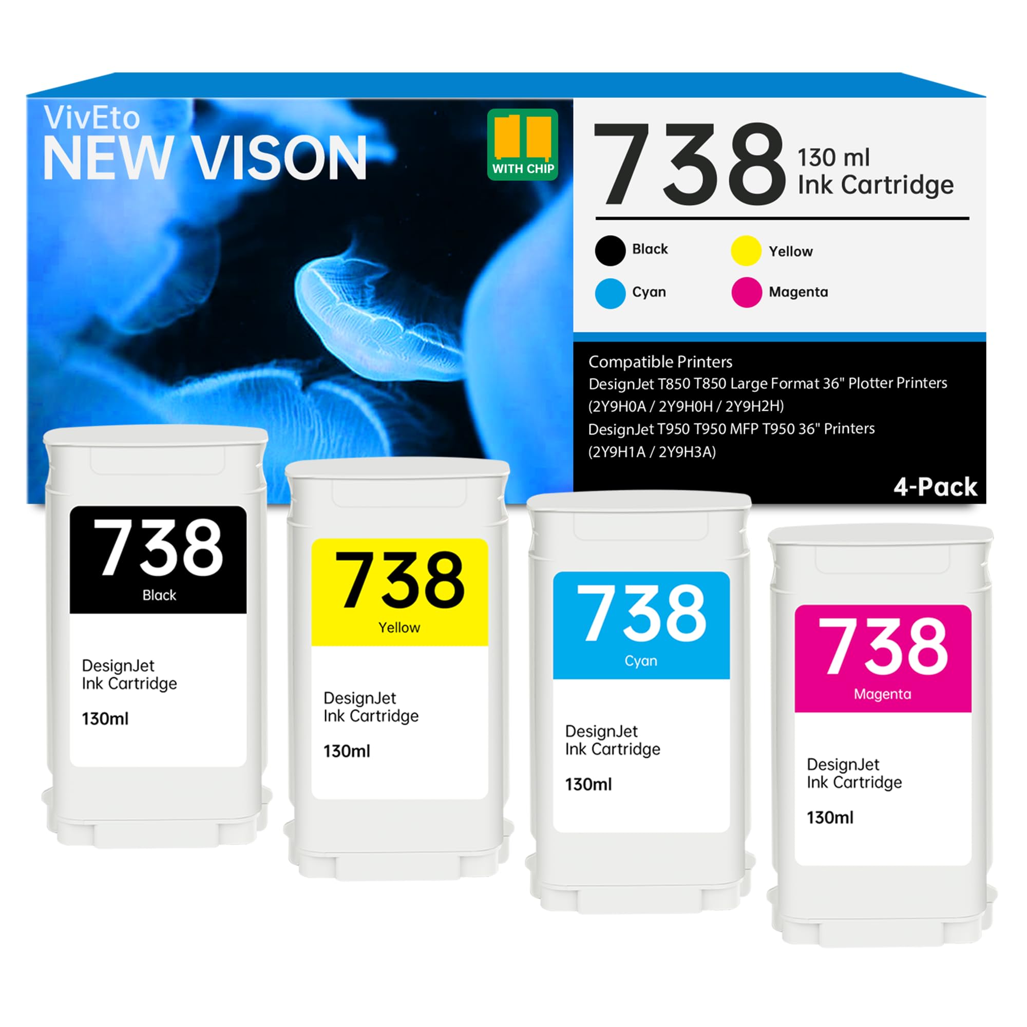 HP738インクカートリッジ ブラック130ml 4個 HP738インクカートリッジ ブラック130ml 4個 Amazon.co.jp: HP