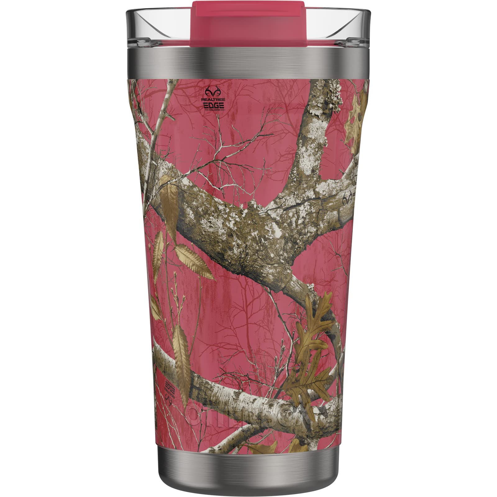 OtterBox Elevation Tumbler with Closed Lid - 16OZ (RealTree Edge Flamingo Pink)