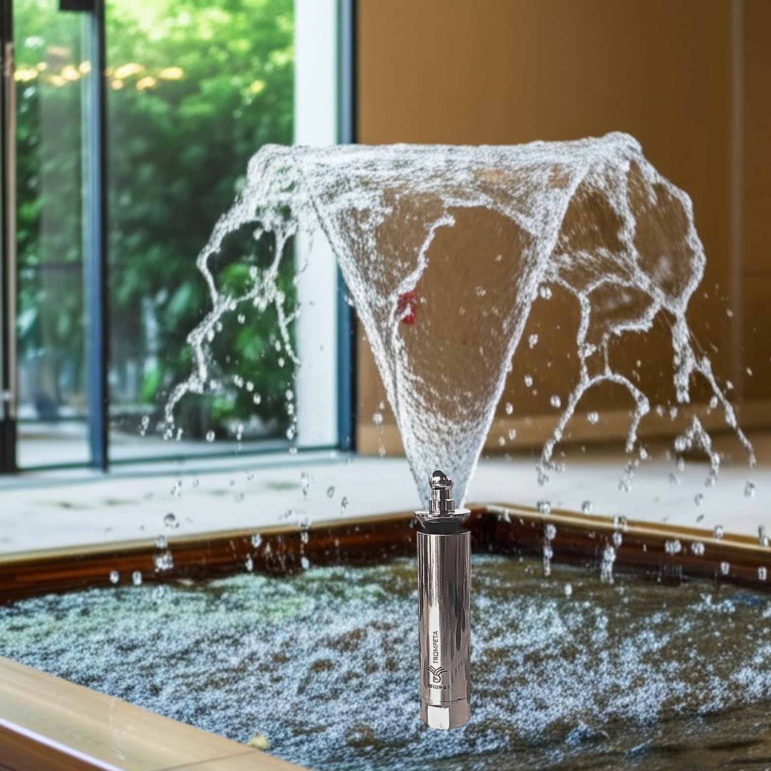 Ugelli per fontane da giardino - Tromba 1/2" in acciaio inox - effetto calice - ugelli, beccucci e getti (BF029-B)