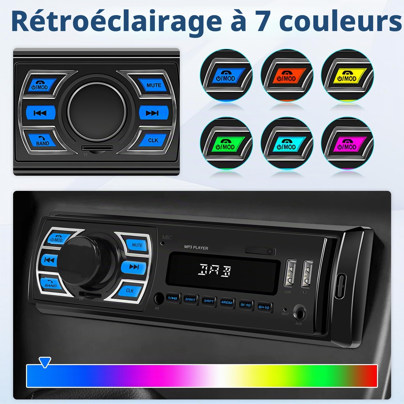 Hikity Dab/Dab+ Autoradio avec Bluetooth FM