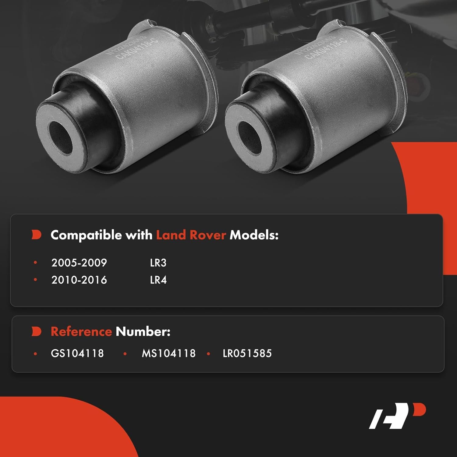 A-Premium 2 x Front Lower Forward Control Arm Bushing Kit, Compatible with Land Rover LR4 2010-2016, LR3 2005-2009