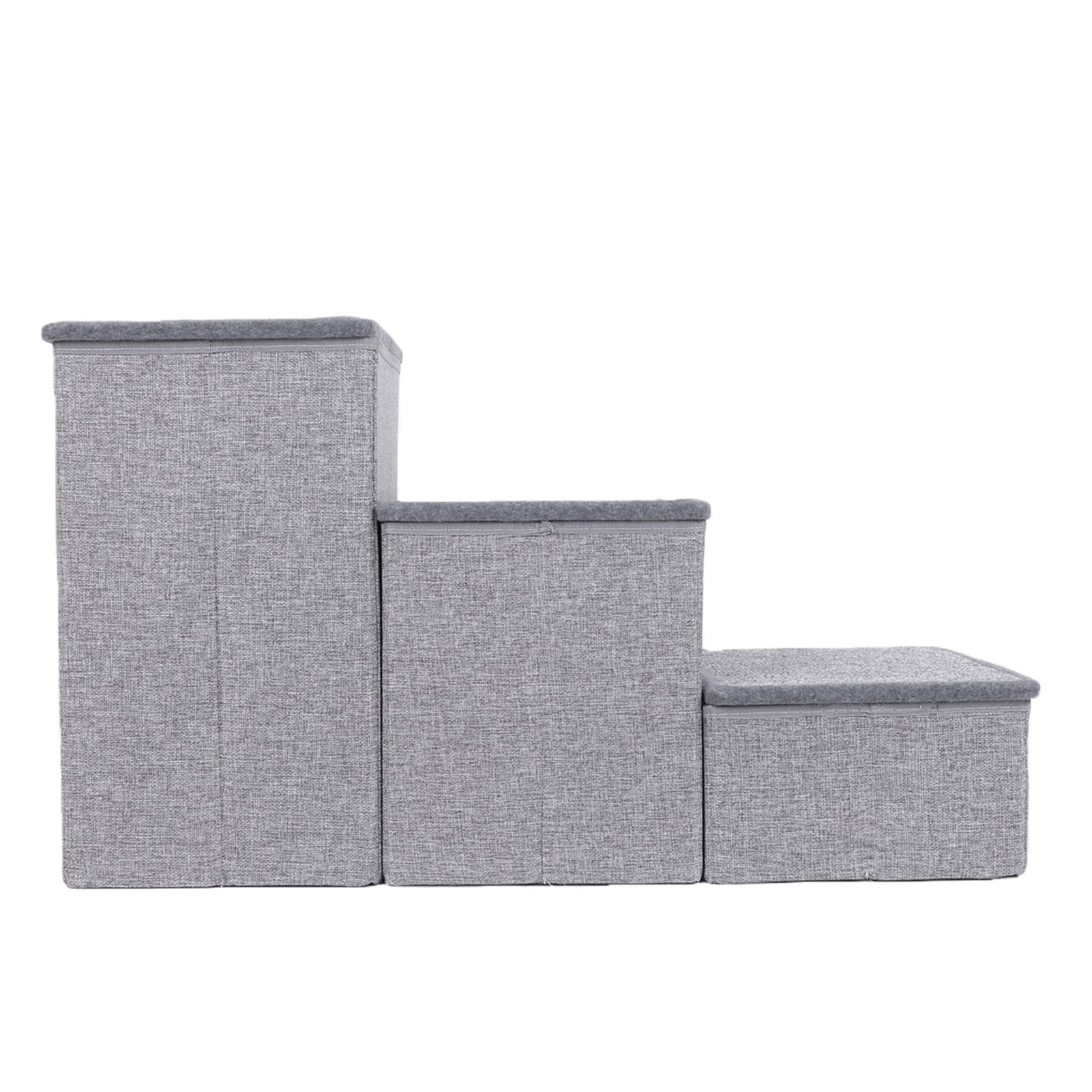 Pssopp Scalette per Animali con Contenitore per Divani, Scala per Cani e | Scale per animali domestici con contenitore per divani Divano pieghevole in poliestere antiscivolo 38x50x45 cm per cani di