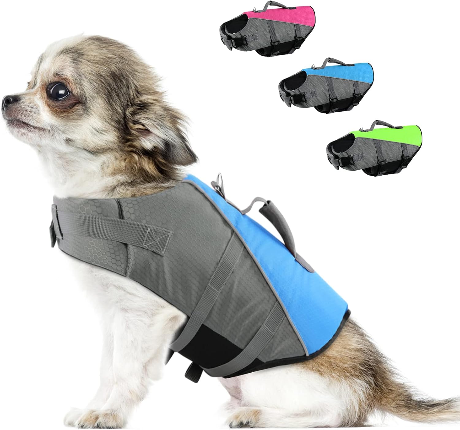 Queenmore Dog Life Vest,Small Dog Life Jacket,Adjustable