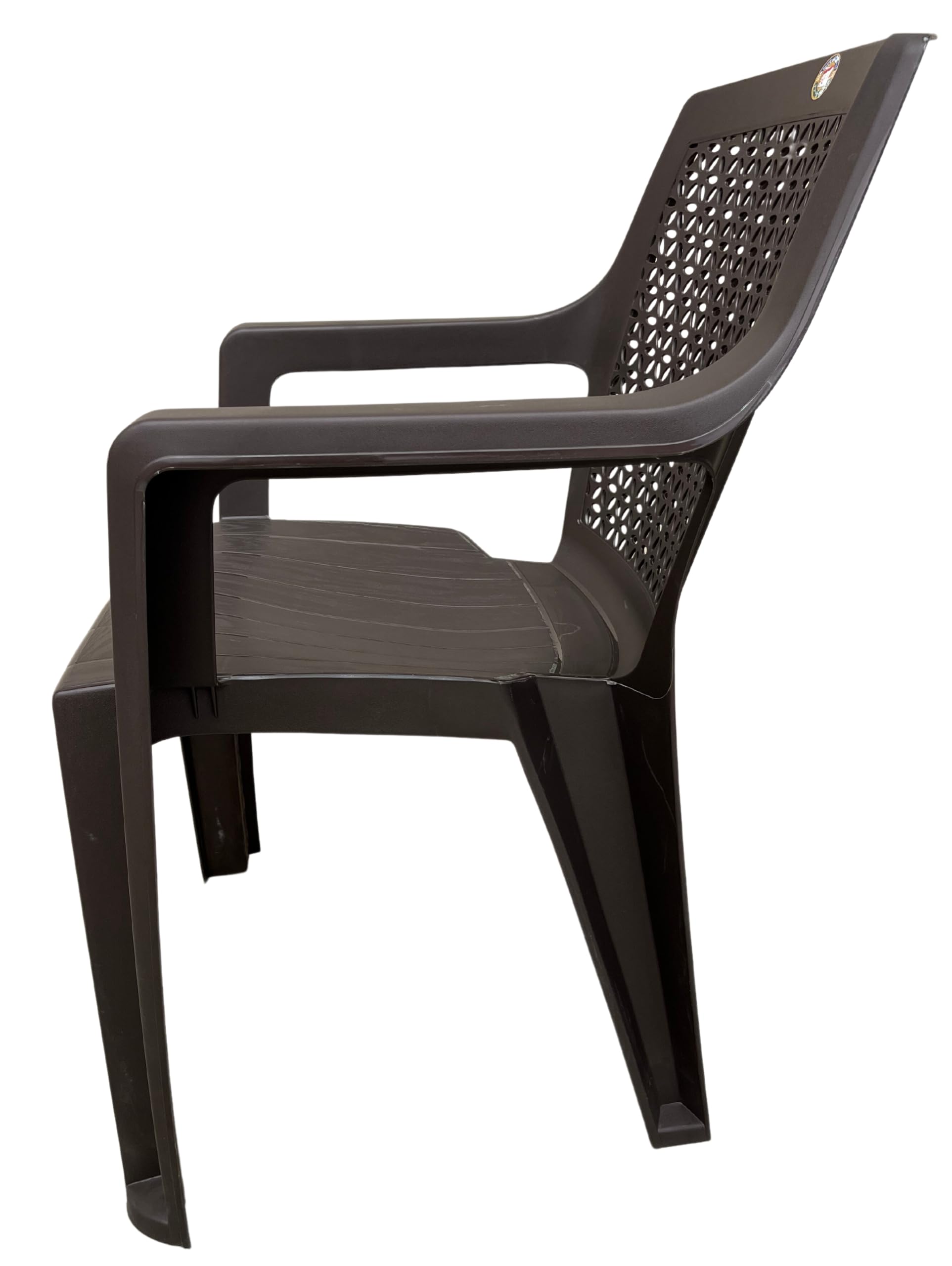 HomiQ Cello Sonet Plastic Chair | Chairs for Home, Living Room, Garden, Indoor and Outdoor Use |(Colour: Brown; Set of 2 Chairs) 4