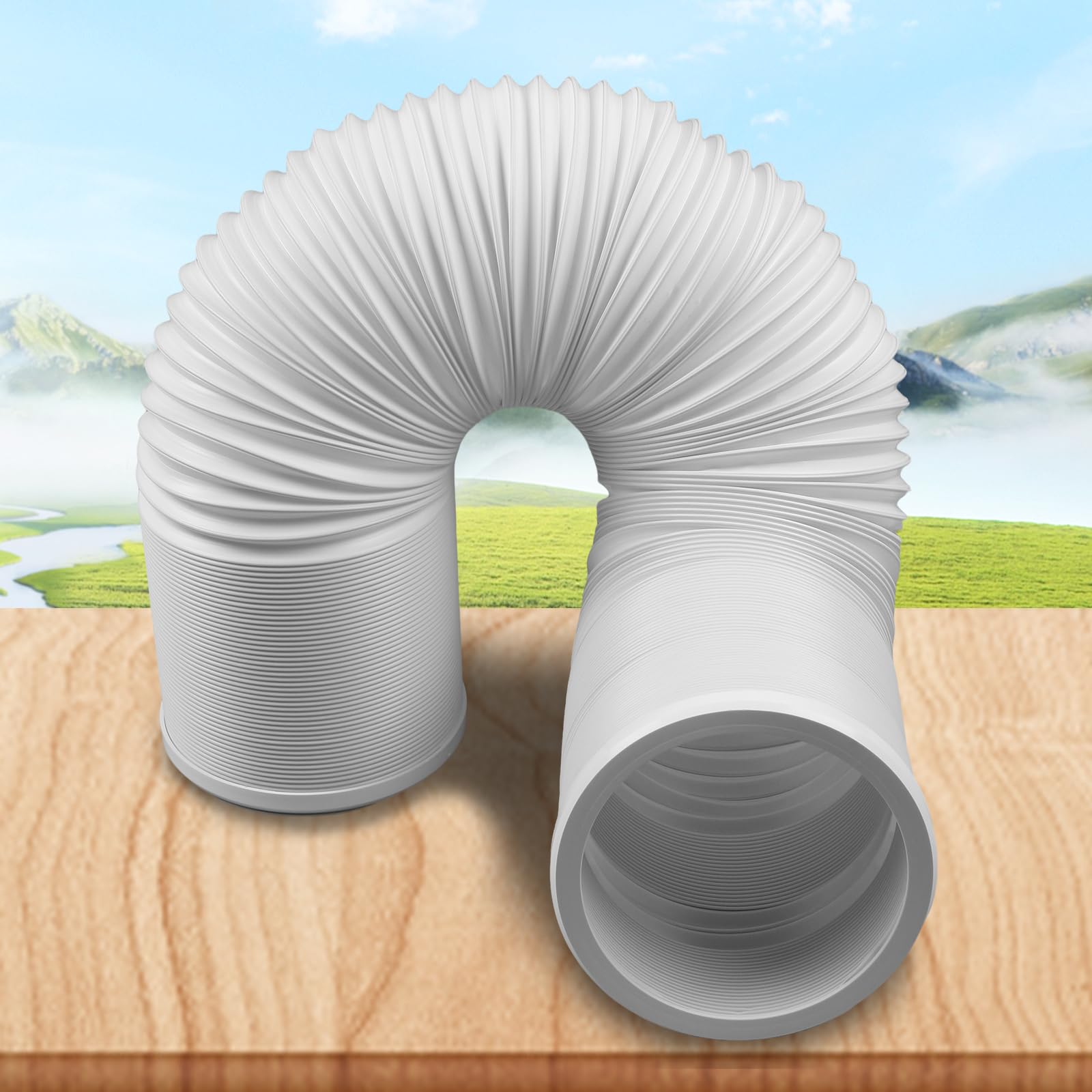 1.5m Abluftschlauch, Durchmesser 5,9"/15CM, Abluftschlauch Klimagerät, Klimaanlage Schlauch Verlängerung für Klimageräte, Wäschetrockner, Luftentfeuchter