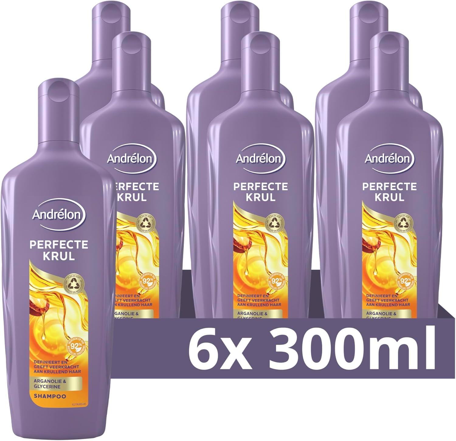 Andrélon Perfecte Krul Shampoo, voor krullend haar – 6 x 300 ml – Voordeelverpakking
