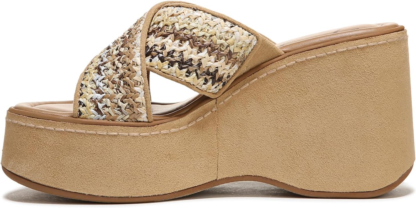 ZODIAC Womens Nessa Raffia Wedge Slides Desert Multi 6.5 M
