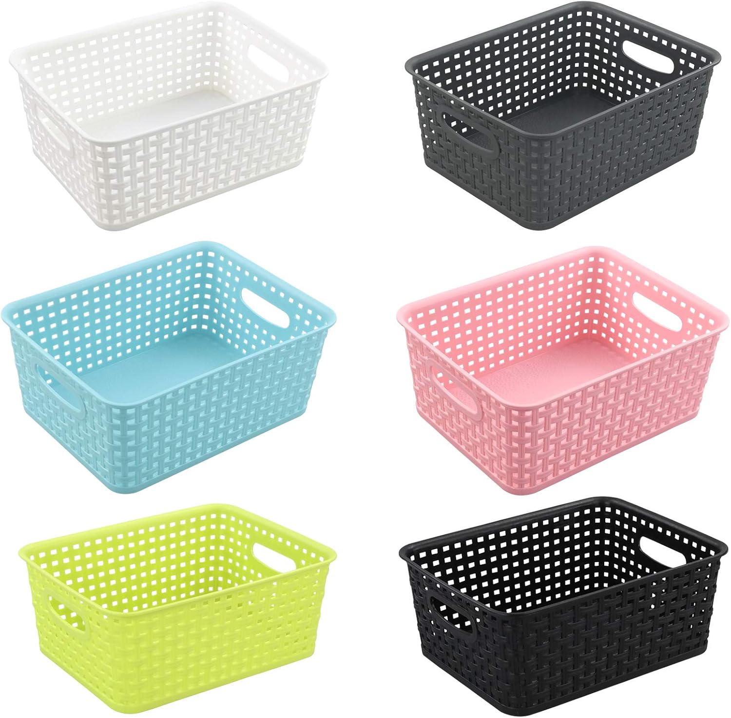 Buy Rinboat MultiColored Plastic Storage Baskets, Office Drawer