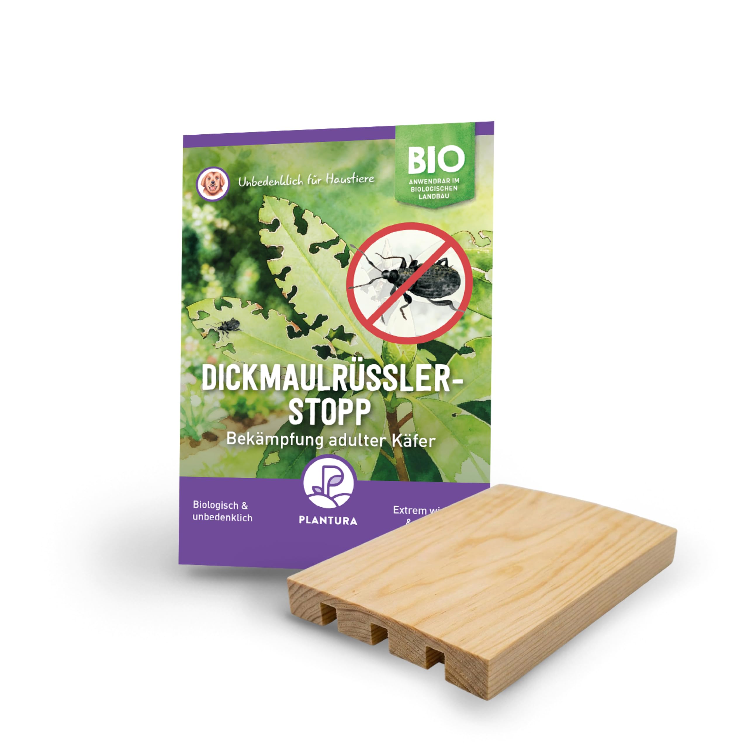 Plantura Dickmaulrüssler-Stopp, biologische Bekämpfung von Dickmaulrüssler-Käfern, mit hochaktivem Nematoden-Gel, sofort einsatzbereit, 100% natürlich, 1 Falle für 10 m² / 5 m Hecke