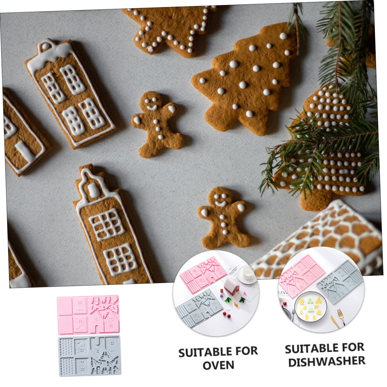 MAGICLULU 6 Ensembles Outils De Cuisson De Gâteaux Moules À Gâteaux Fondant Étain Forme De Fabrication De Bonbons Décoration Corbeille Para Pastel Poêle Gel De Silice Blue 2 Pièces * 6