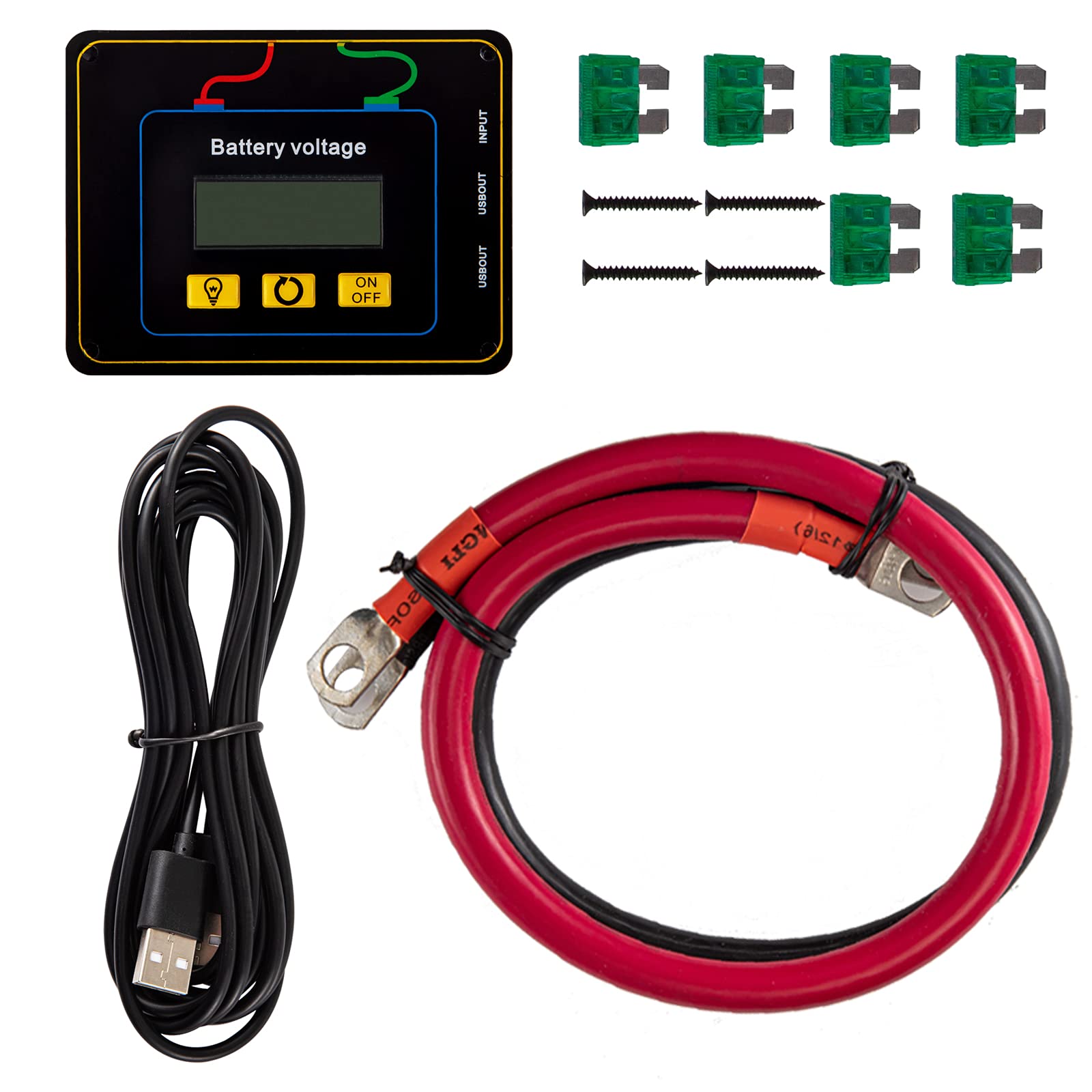 VEVOR 3000 W Reiner Sinus Wechselrichter Sinus Spannungswandler, DC 24 V AC 240 V Dauerleistung Inverter Stromumwandler, 330 x 167 x 120 mm, LCD-Fernbedienung, 0,15 A, LED-Anzeigen, 2 Batteriekabel