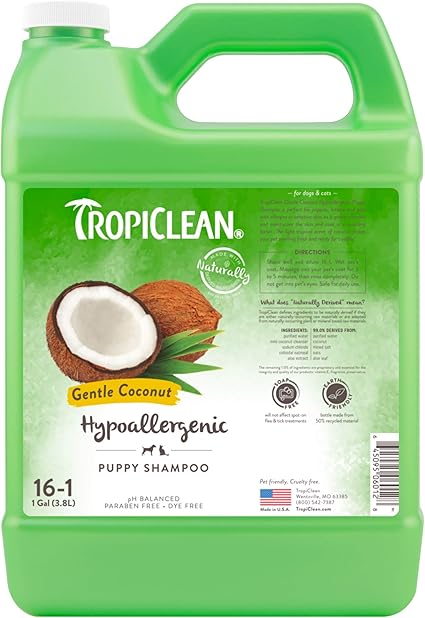 Tropiclean Shampoo For Pets Hypoallergenic Gently Cleanses Moisturises Sensitive Skin Coat I For Dogs Cats I Free From Parabens Dye Soap Gentle Coconut 3 78 L Amazon Co Uk Pet Supplies Tropiclean Shampoo For Pets Hypoallergenic Gently Cleanses Moisturises Sensitive Skin Coat I For Dogs Cats I Free From Parabens Dye Soap Gentle Coconut 3 78 L Amazon Co Uk Pet Supplies