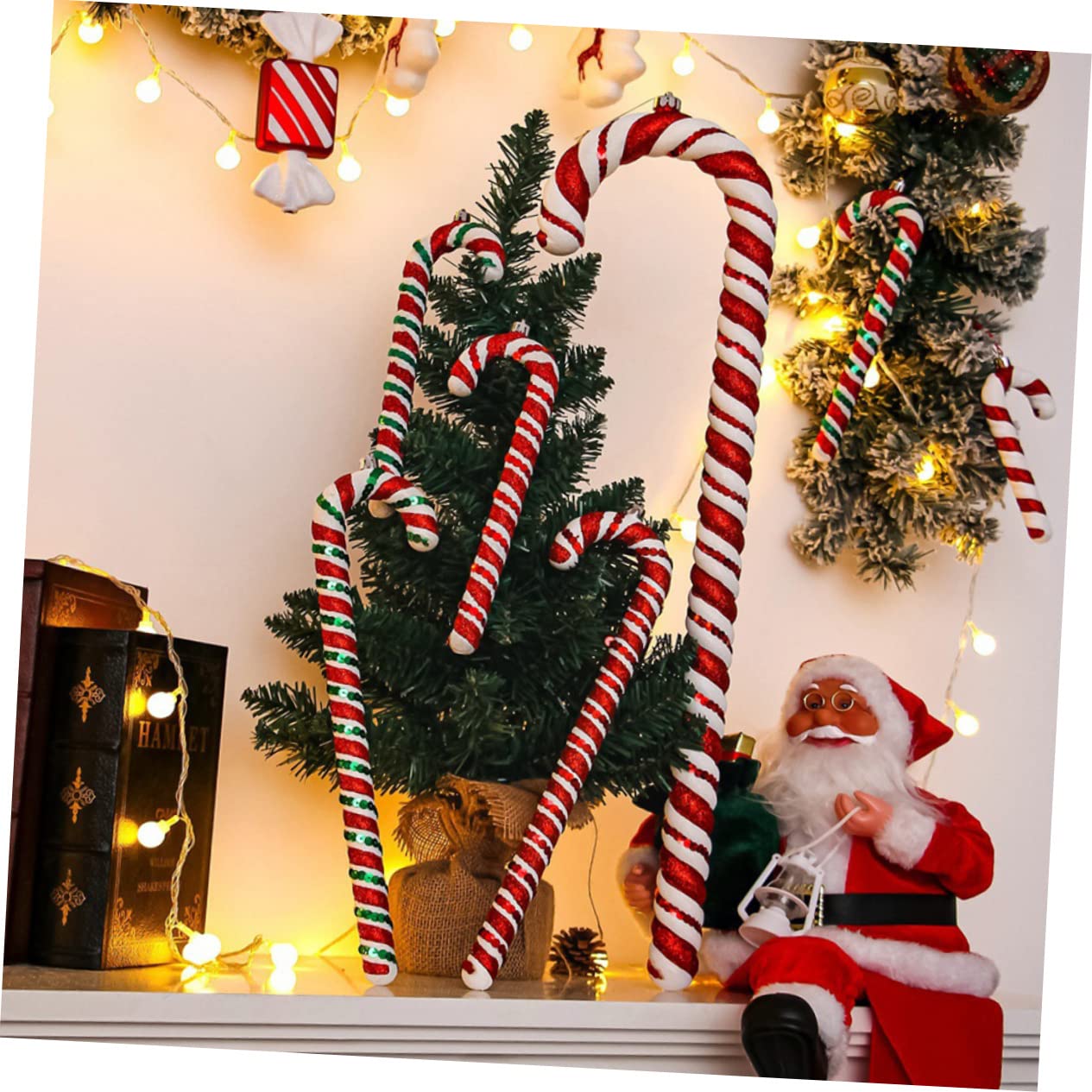 Cabilock 3 Juegos Colgante De Árbol De Navidad De Nieve Soportes Navideños Decoración De Dulces De Jengibre Guirnalda Pegatinas Adornos De Decoración Navideña 6 Piezas * 3