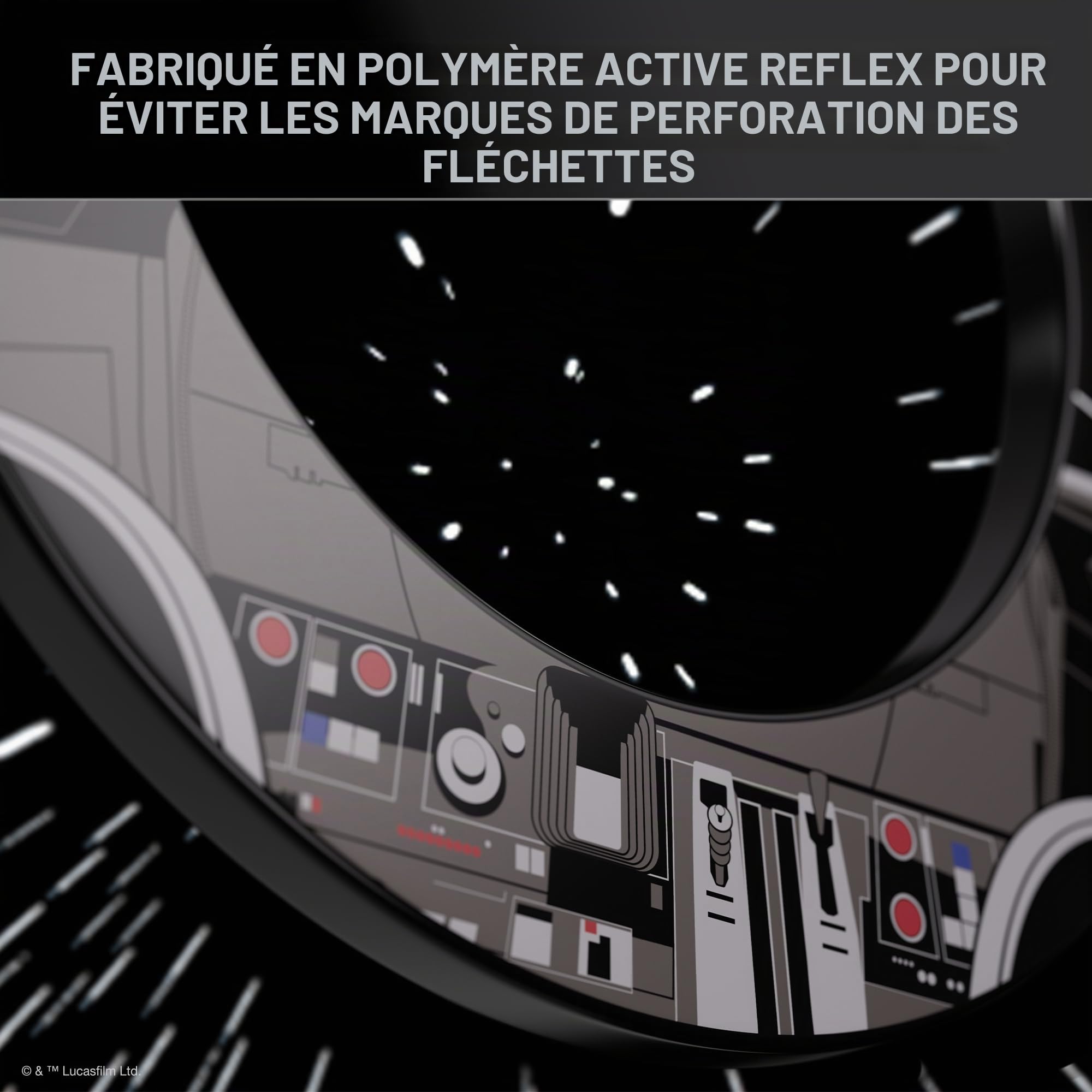 Target Darts Star Wars TOR Cible de Fléchettes & Surround Ensemble | Cible de Fléchettes à Pointe en Acier, Norme de Compétition, Ensemble Complet pour la Maison, Design Disney Galaxy