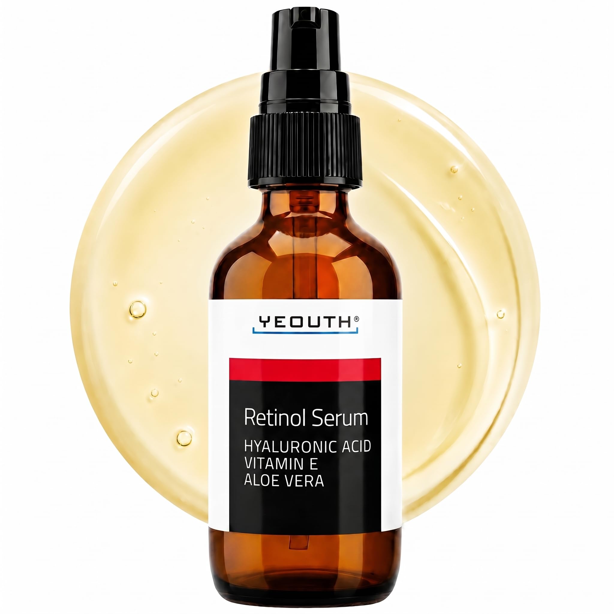 YEOUTH Retinolo Viso Siero con Acido Ialuronico e Vitamina E, Idratante Siero Viso Retinolo Notte, Skincare Adatto a Tutti i Tipi di Pelle 59ml