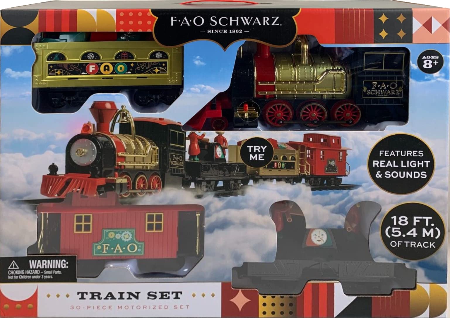 Amazon | FAO Schwarz クラシック30ピース電動列車セット (1014783