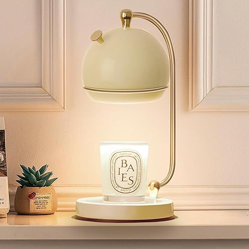 Candle Warmer Lamp, Wax Melt Warmer with Timer, Four-Speed Dimming, Compatible with Most Jar Scented Candles, Simple Modern Style Home Decor, Idea