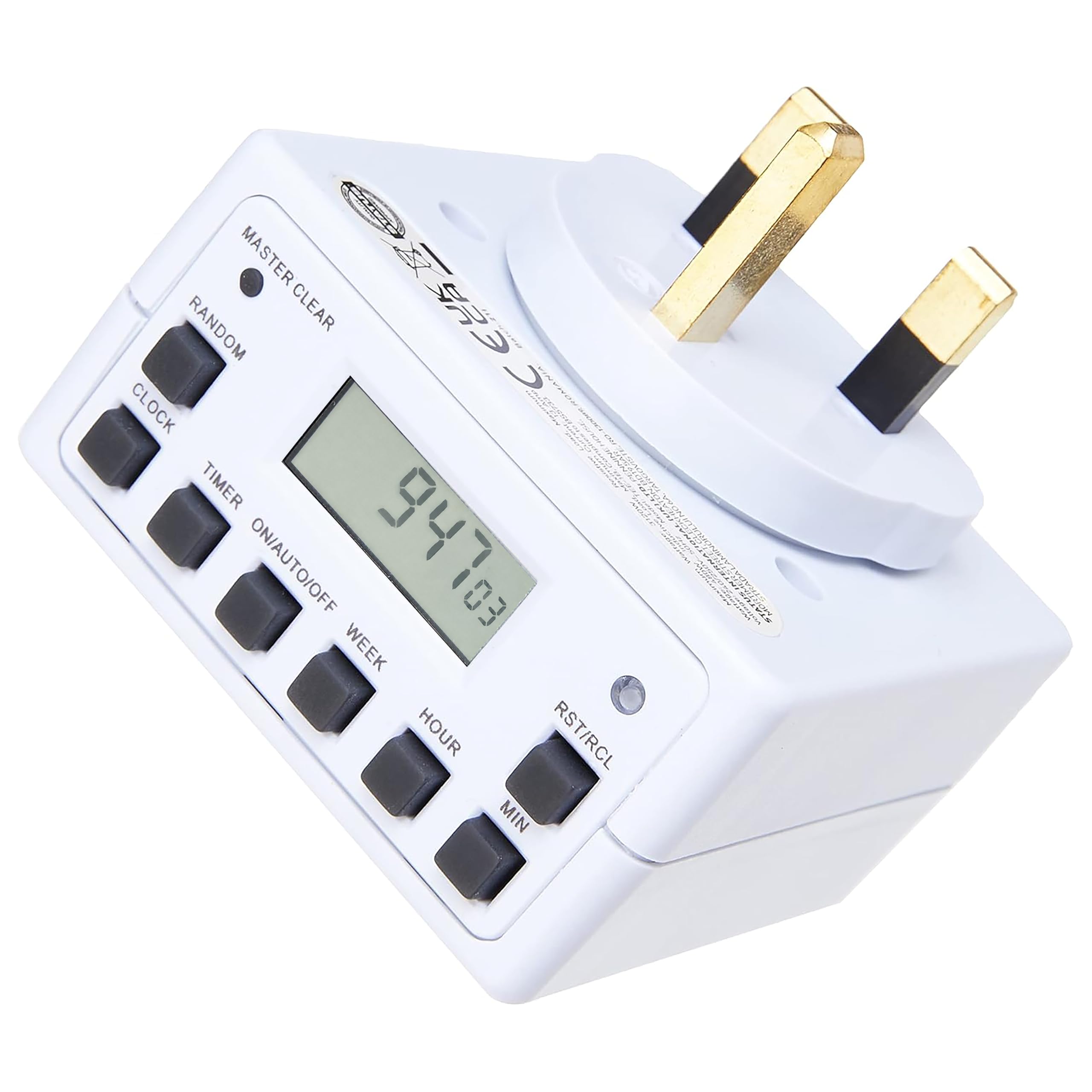 STATUS Timer Switch | 7 Day Digital Timer Light Switch | White UK Plug | S7DDT3
