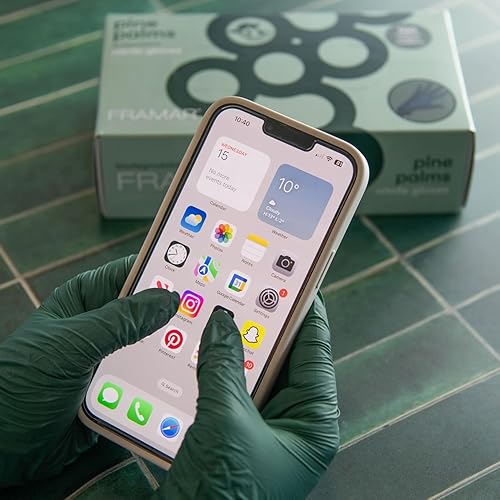 Miniatura 4 de FRAMAR Guantes verdes desechables sin látex, guantes de nitrilo resistentes medianos, guantes desechables medianos, guantes de nitrilo medianos,