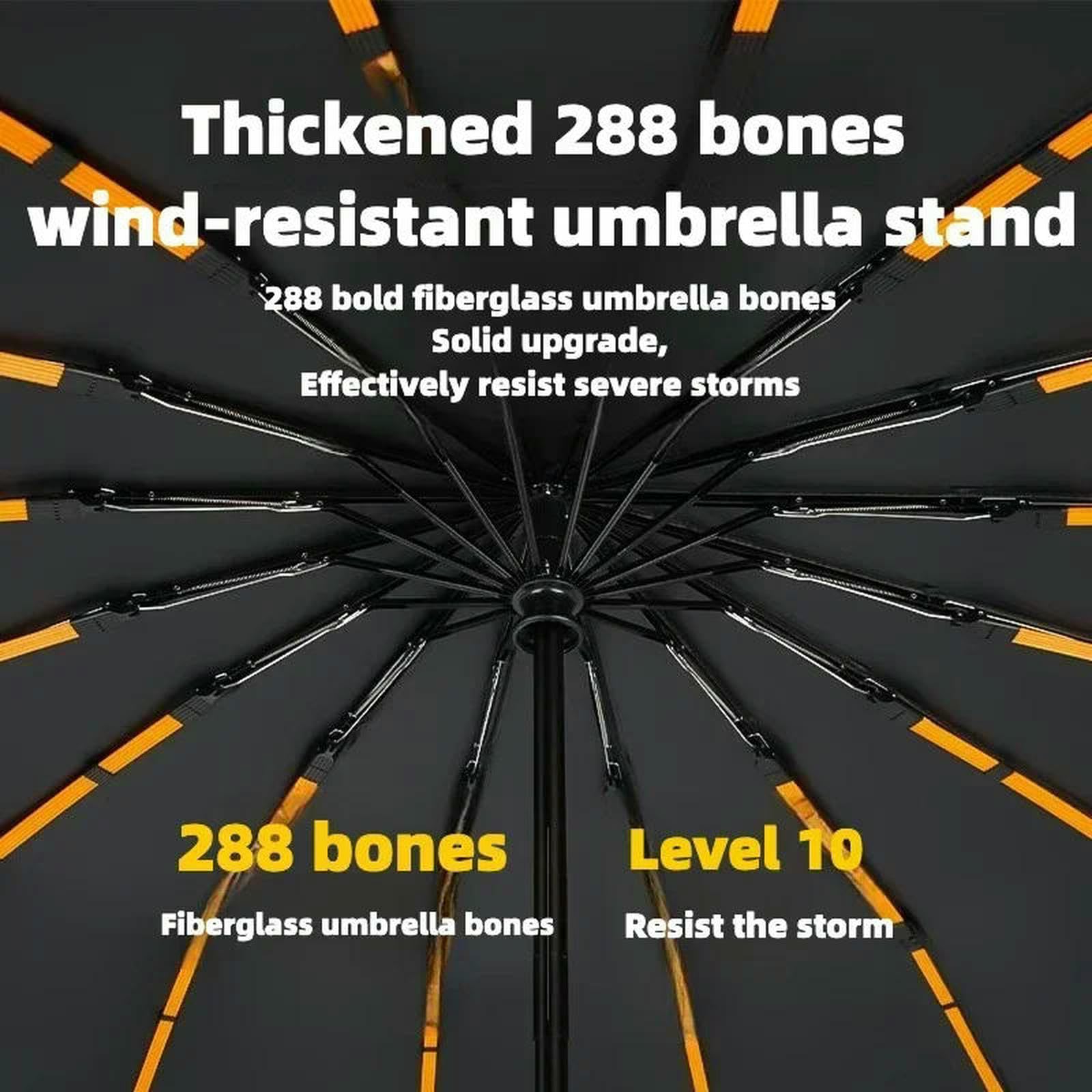 Regenschirm Sturmfester, Winddichter, Kompakter Für Herren – 288 Verstärkte Fiberglasrippen, Automatisches Zusammenklappen, Sonnenschirm-rosa