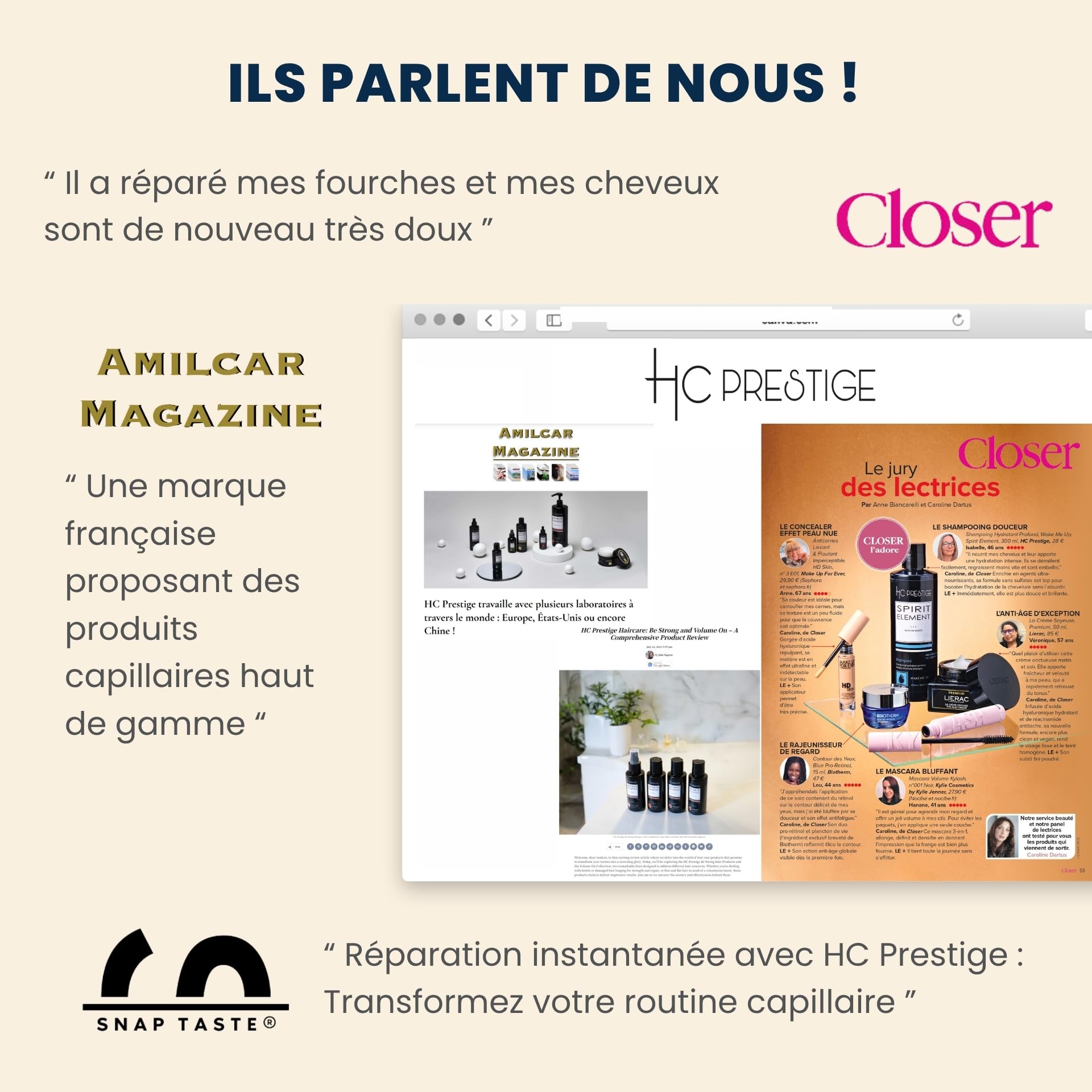 HC Prestige Be Strong – Après-Shampoing Reconstructeur Pro 1L – Argan, Figue de Barbarie & Raisin – 96% Naturel – Sans Sulfate ni Silicone – Cheveux Secs, Abîmés ou Lissés – Made in France