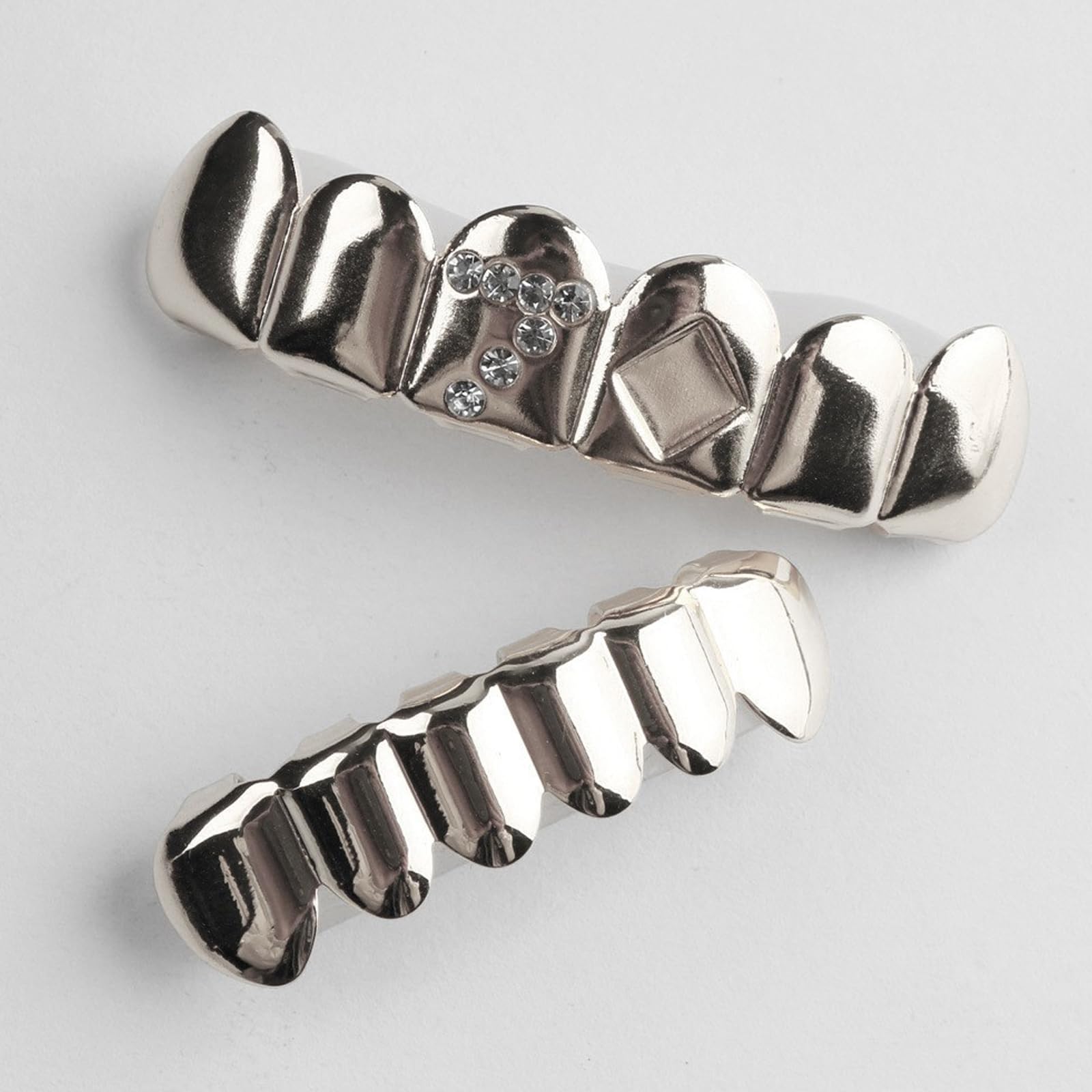 Qiwenr Hip Hop Teeth Grills, Rapper Braces, Bottom Grills, Hip Hop Custom Fit Polished Teeth Grillz - Image 4