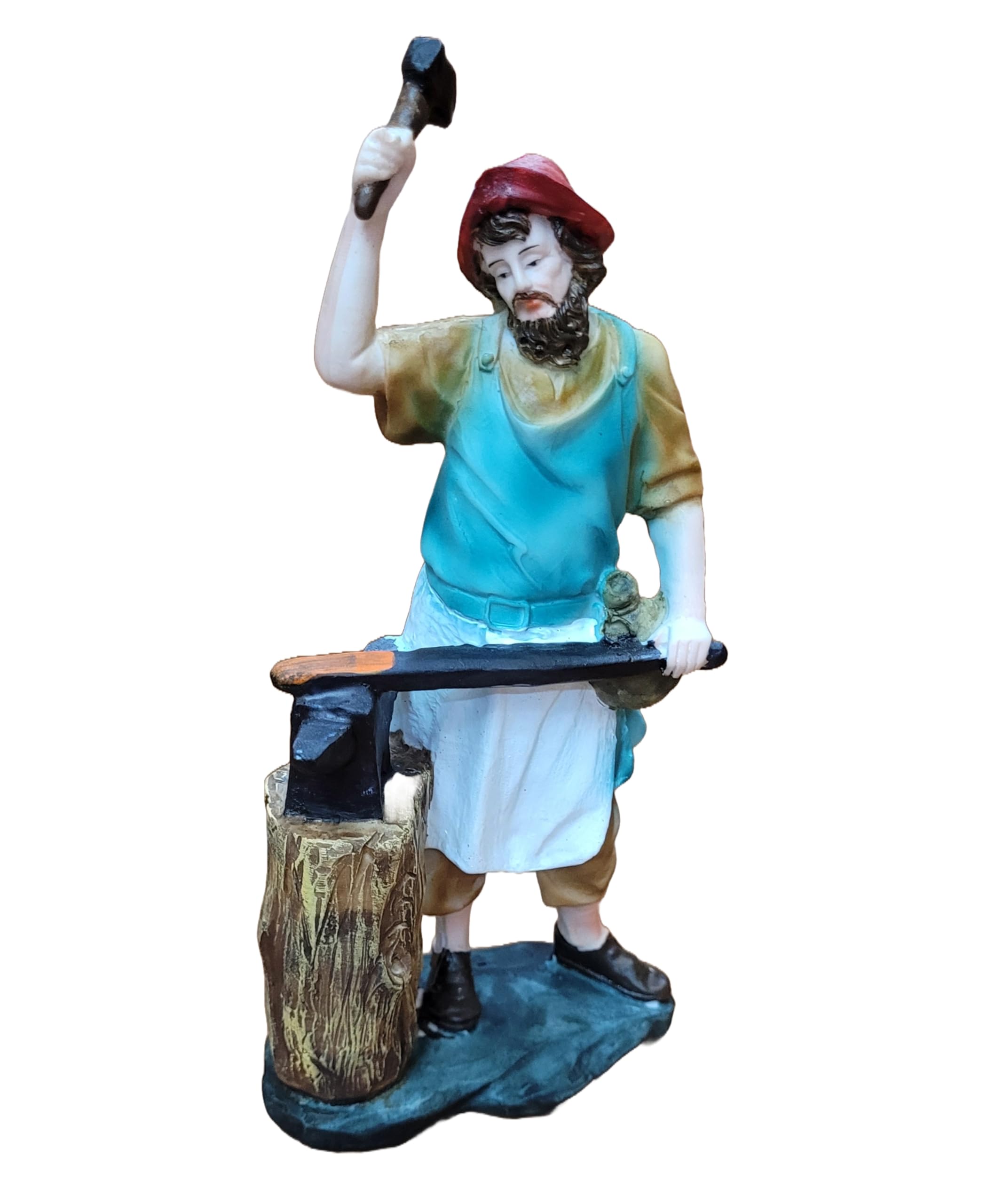 Resin Addons Shepherd Statue for Nativity Crib Set | Additional Shepherd Statue for Christmas Crib Decoration (20 cm) (Model 3)