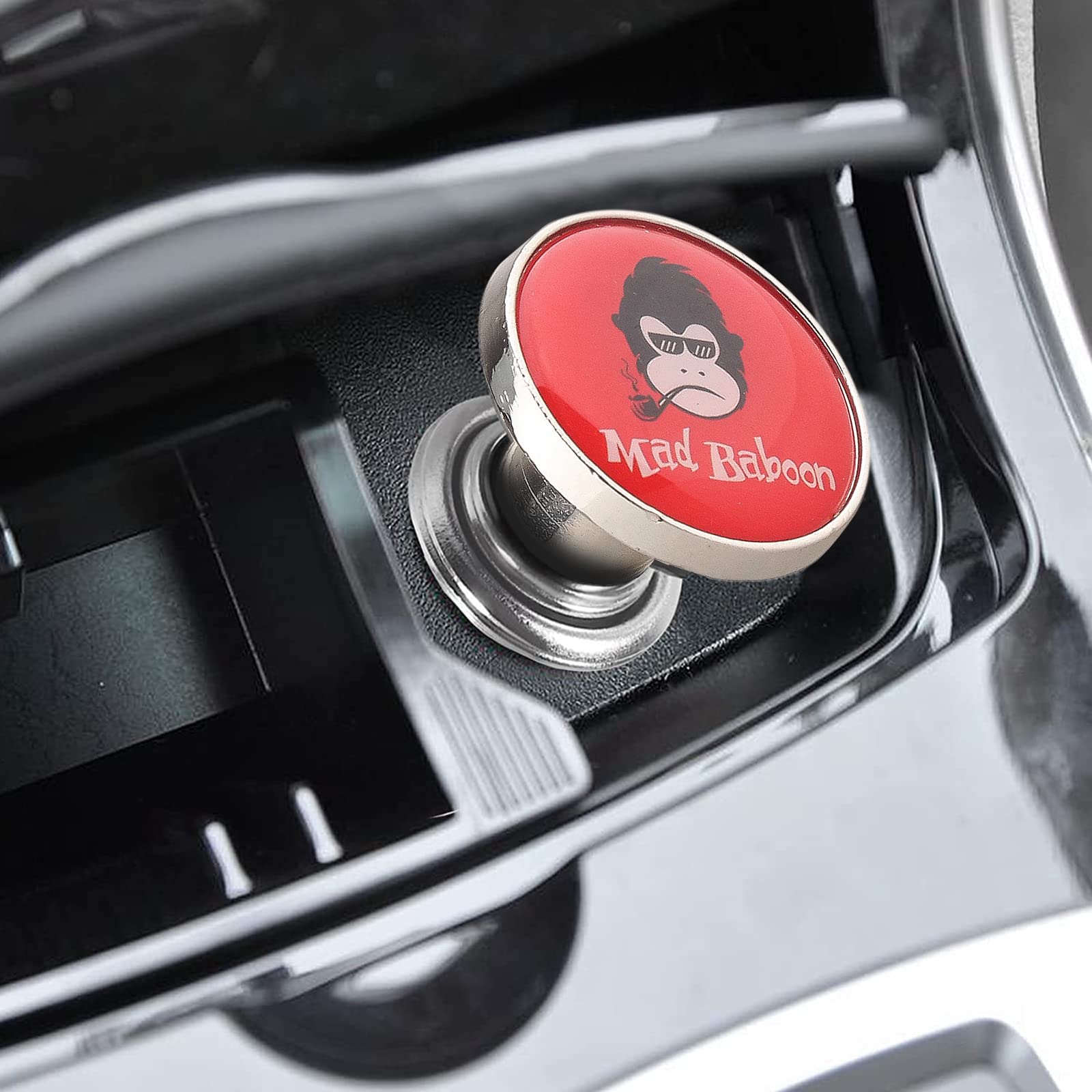 1PC Red Car Cigarette Lighter Plug Cover Button For Most Cars SUVs Trucks Universal