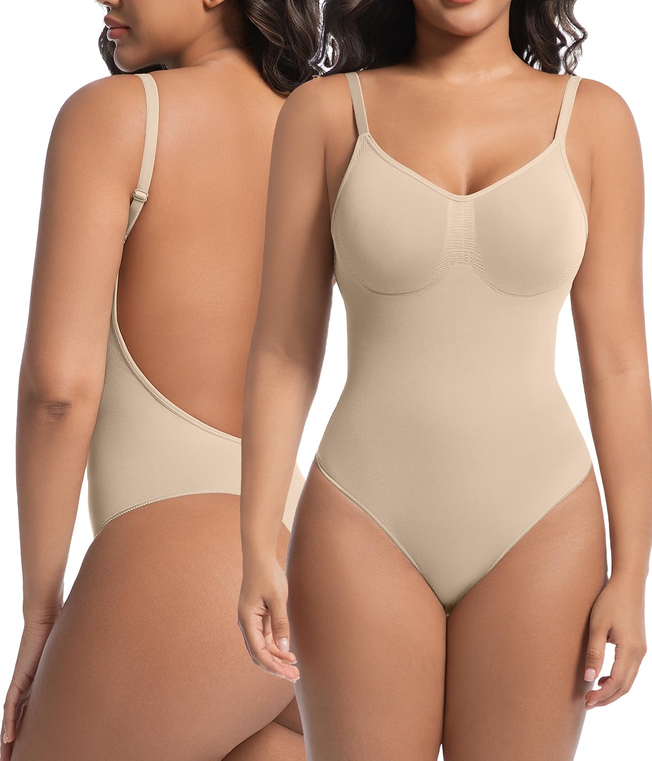 Backless Thong Shapewear Bodysuit