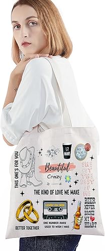 Miniatura 3 de BWWKTOP Bolsa de lona para cantante de campo, álbum de música, regalos de música country bolsa de hombro para fanáticos