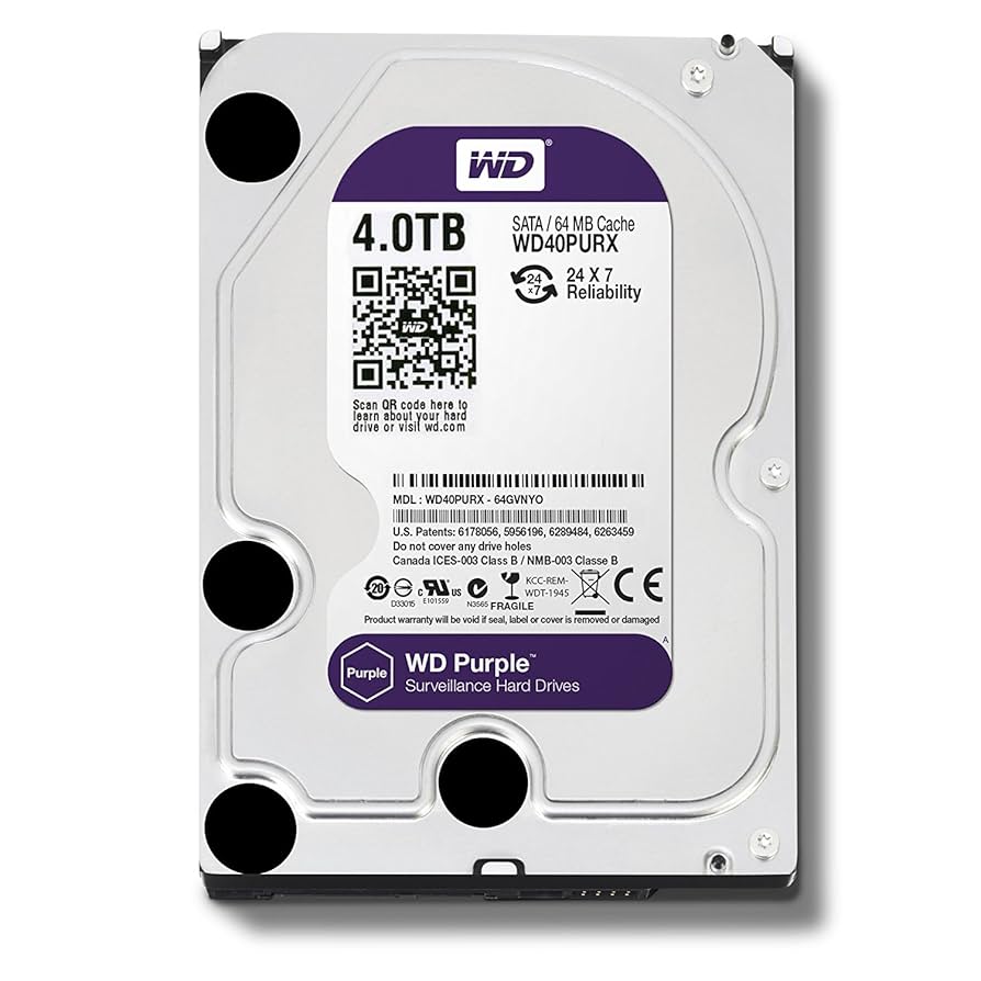 WD WD43PURZ　新品未開封　4TBハードディスク Amazon.com: Western Digital 4TB WD Purple Surveillance