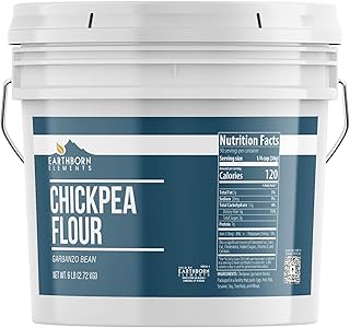 Earthborn Elements Chickpea Flour 1 Gallon Bucket, Garbanzo Bean, Gluten...