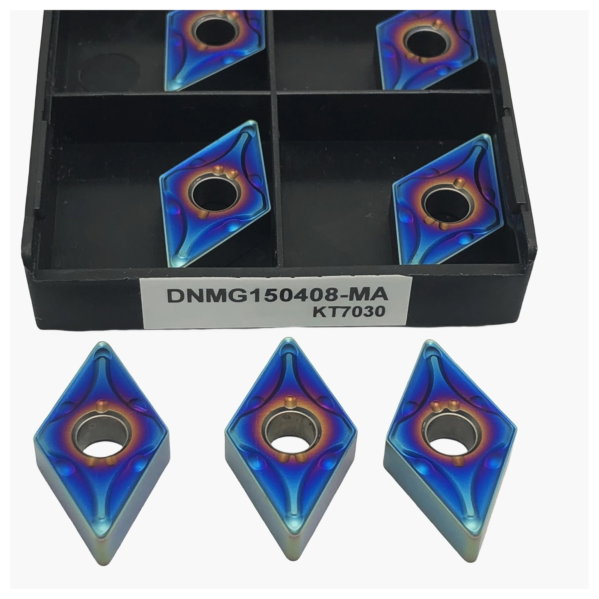 Plaquettes carbure DNMG150408-MA KT7030 pour tournage fonte et acier, 10 pièces