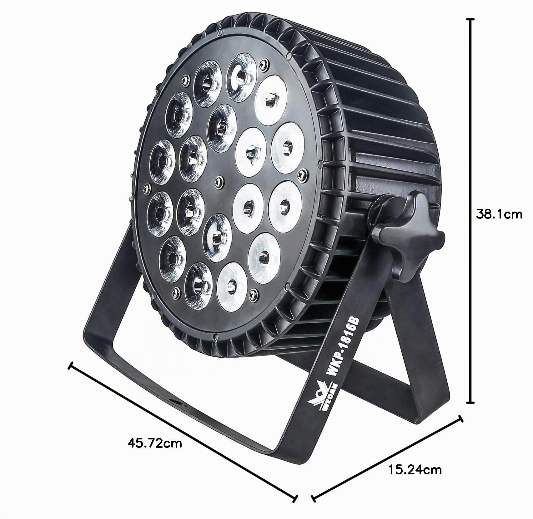Focos Par Led Luces Proyector Profesional DMX512 Luces de Discoteca, 18Led RGBWA+Uv 6in1 LED Par Carcasa Aluminio Luces de Escenario, Foco Led Teatro Bajo Ruido para Ktv Bar Club Fiesta Lglesia Boda