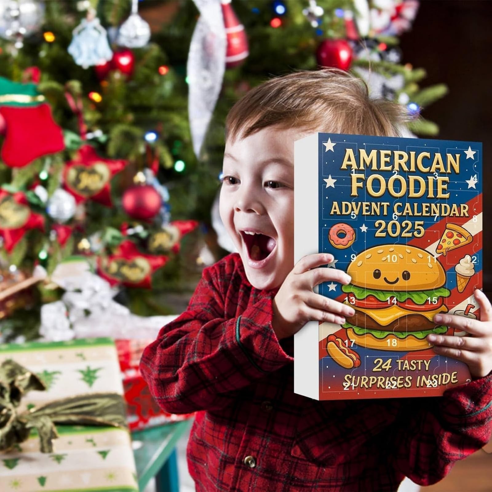 Design Del Calendario Per L'evento Natalizio, Illustrazione Dello Stile Disegnato Mano Conto Alla Rovescia Natale Una Pagina Con Image162377575