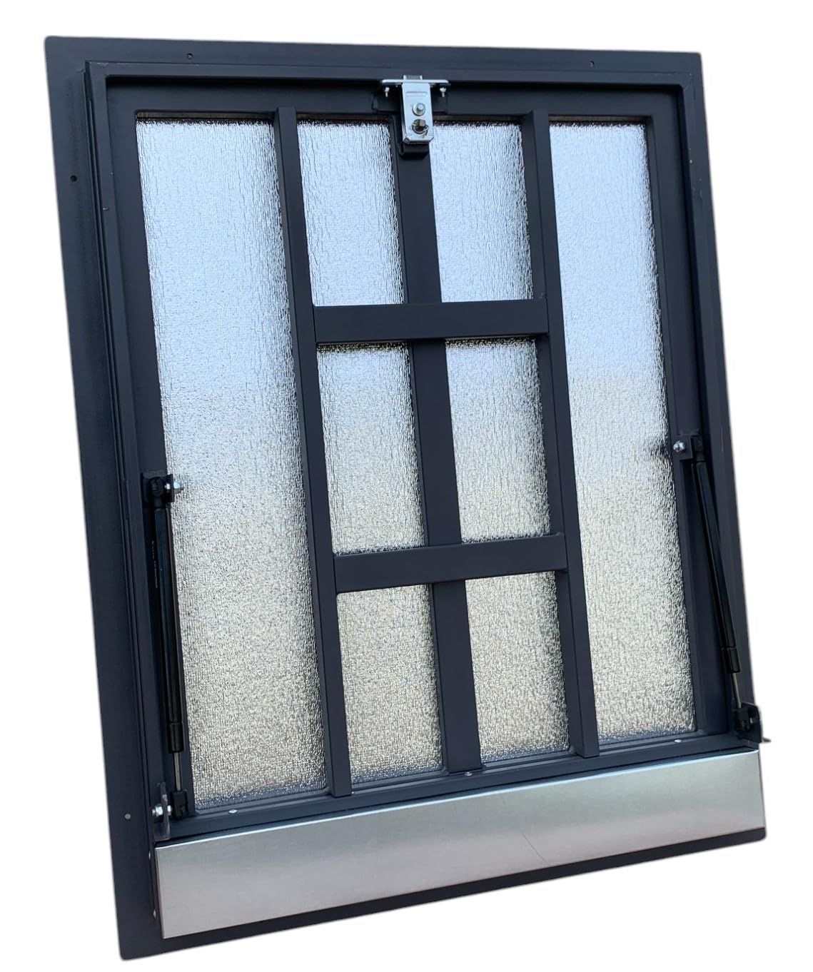 S-Lion Vloerluik Thermo Max 4, 70 x 100 cm, met gasveer, vergrendeling met handvat en vierzijdige afdichting, schachtafdekking voor kelder en revisieschacht, frame van stalen profiel, 700 x 1000 mm